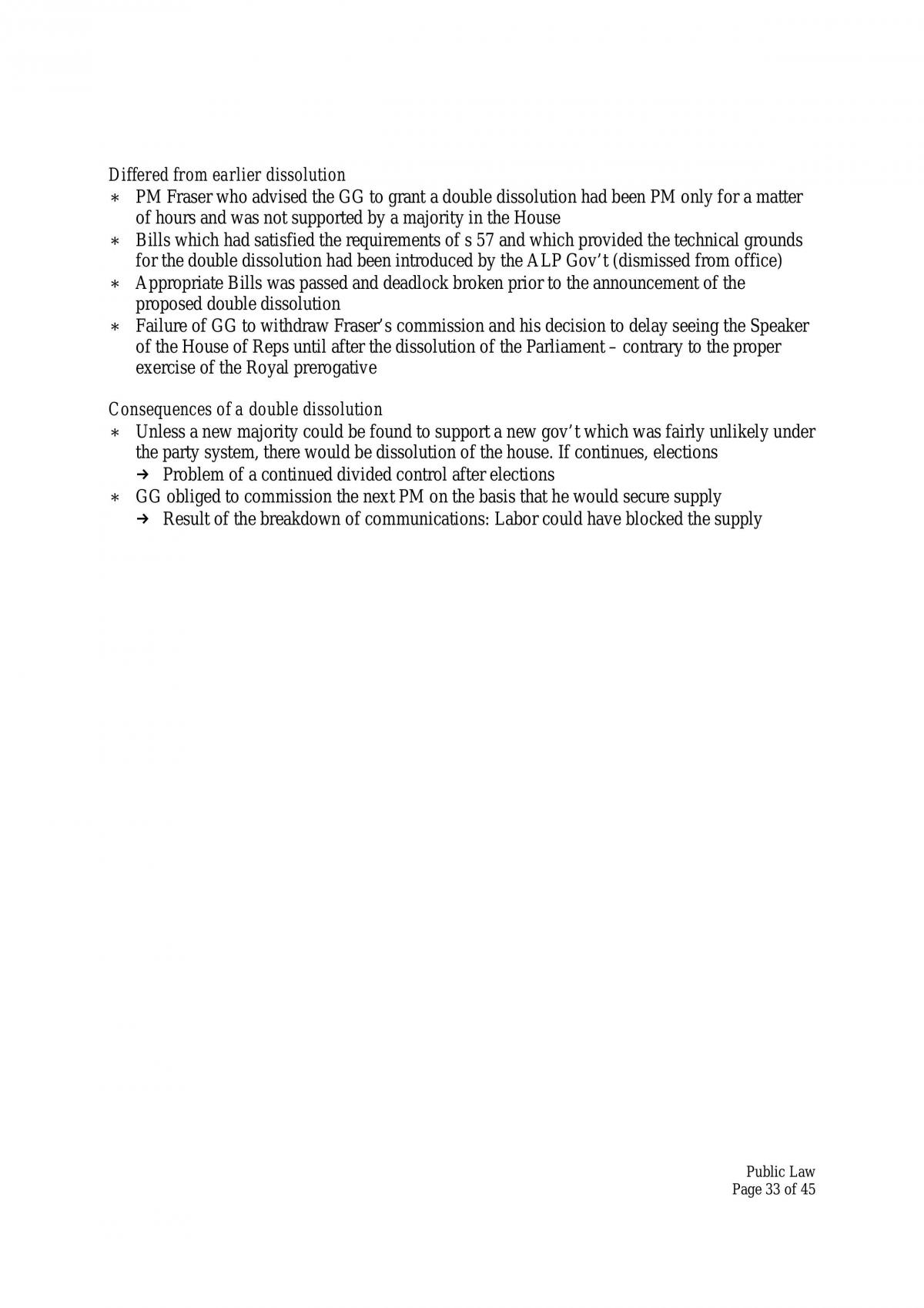 Public Law Review Notes - A Compulsory Course - Full Version Notes - Page 33