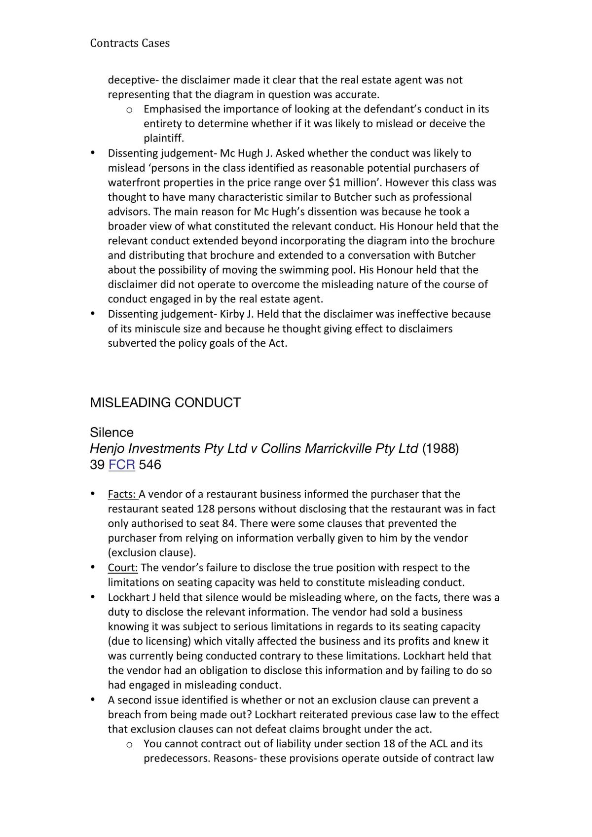 Contracts B Case Summaries - Page 42