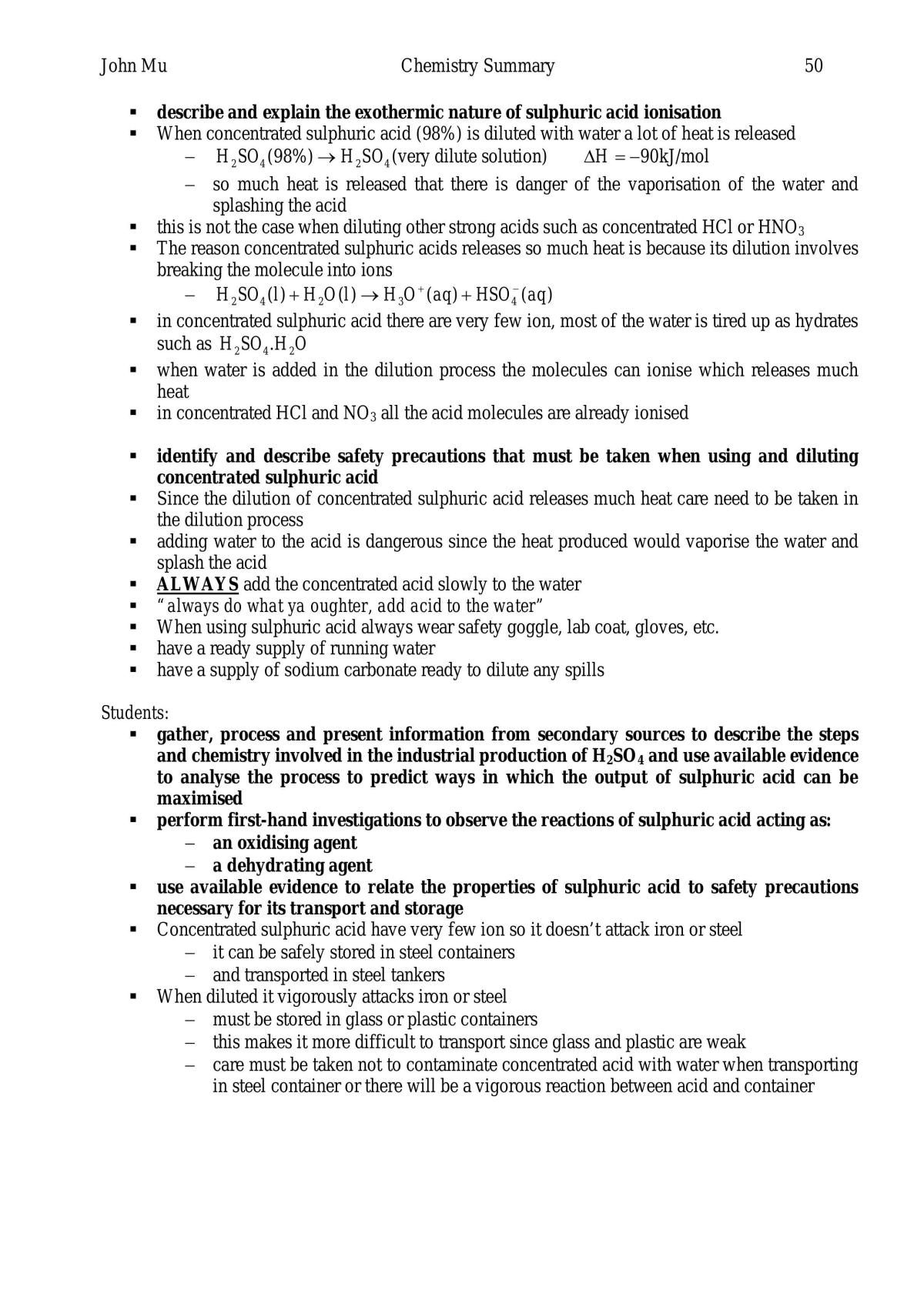 Chem Study Notes - Page 51