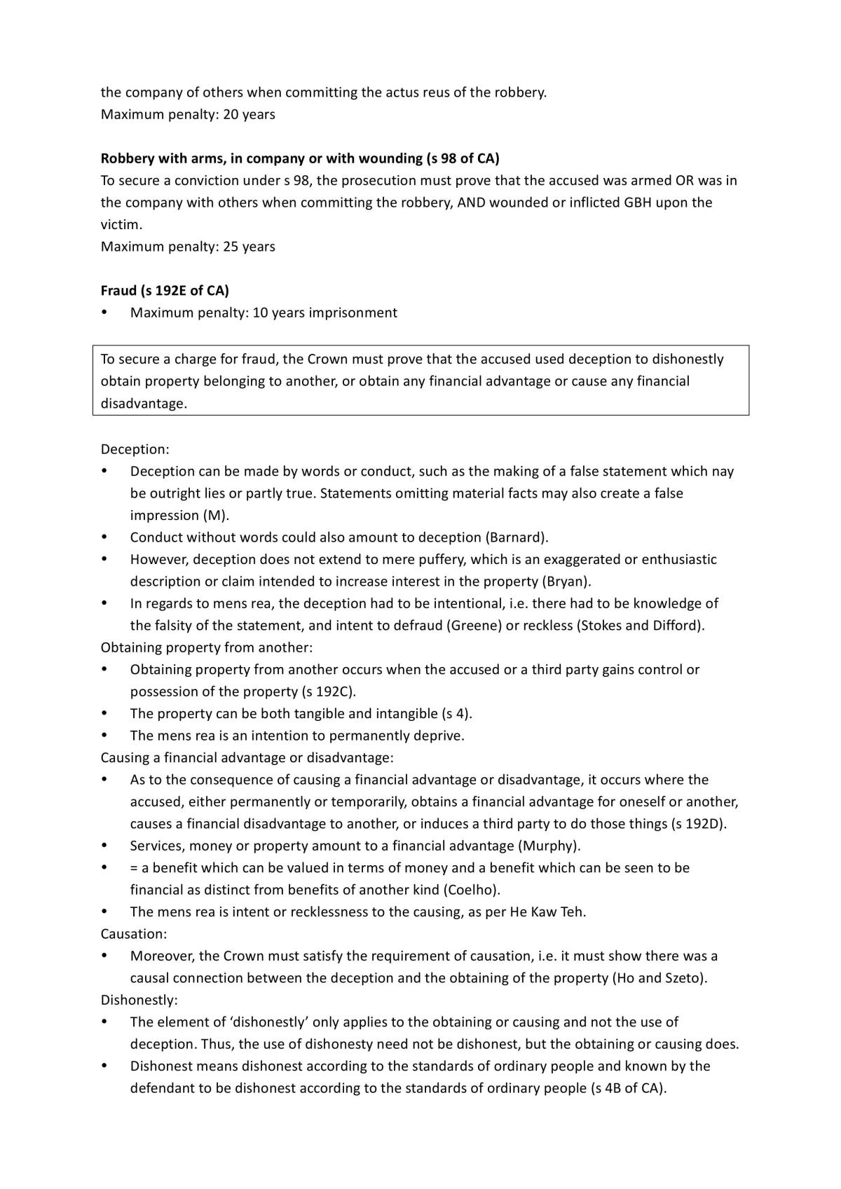 Criminal Laws – Final Exam Notes - Page 16