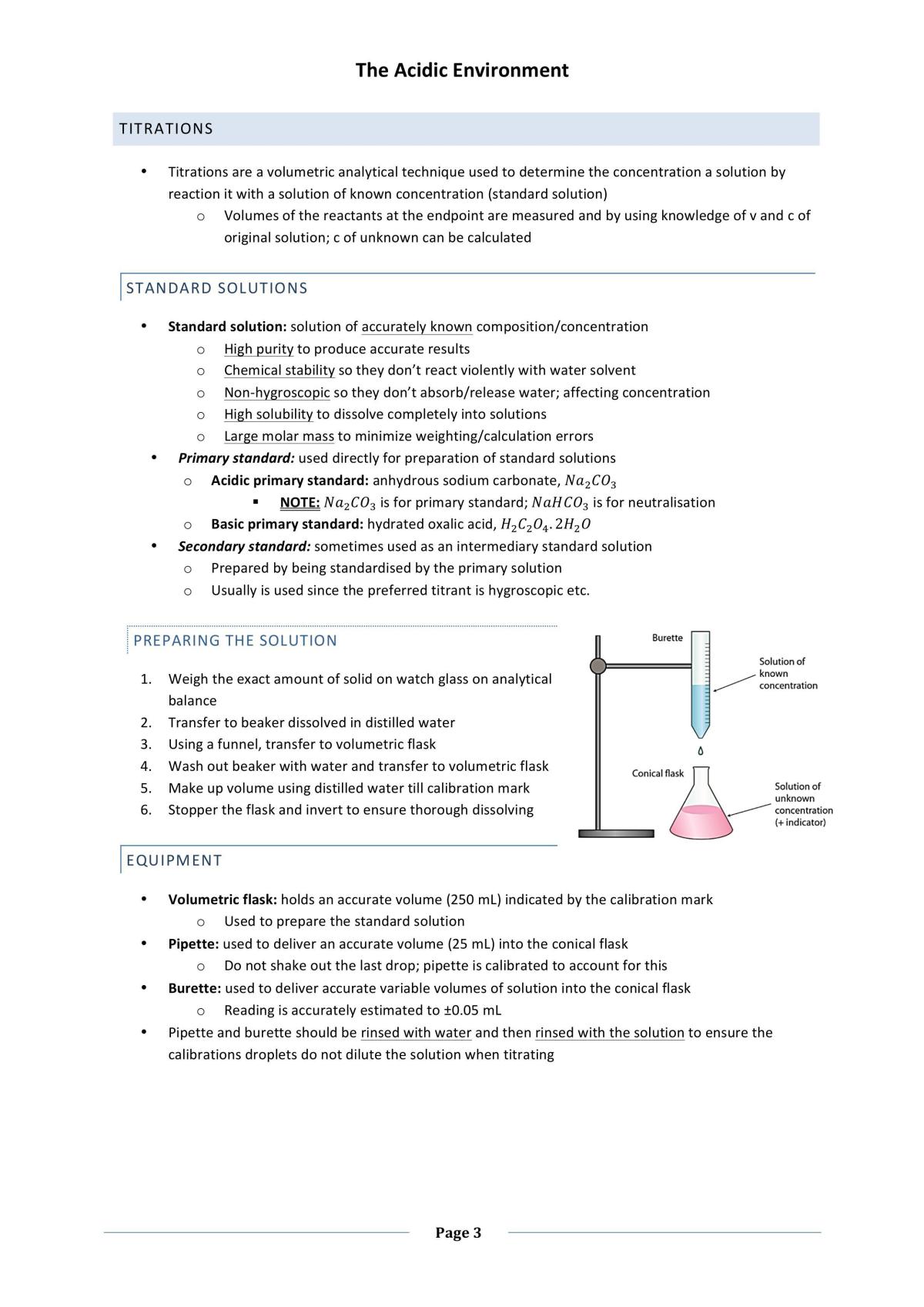 HSC Chemistry Topic 2 Notes - The Acidic Environment  - Page 15