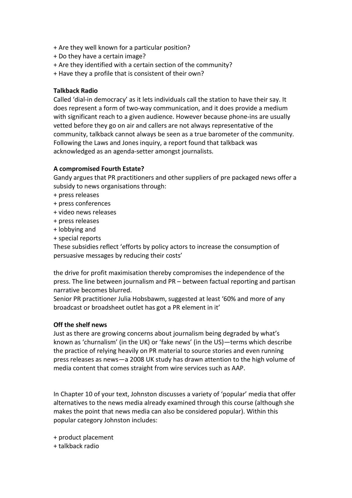 Media Relations Exam Notes 1-9 - Page 28