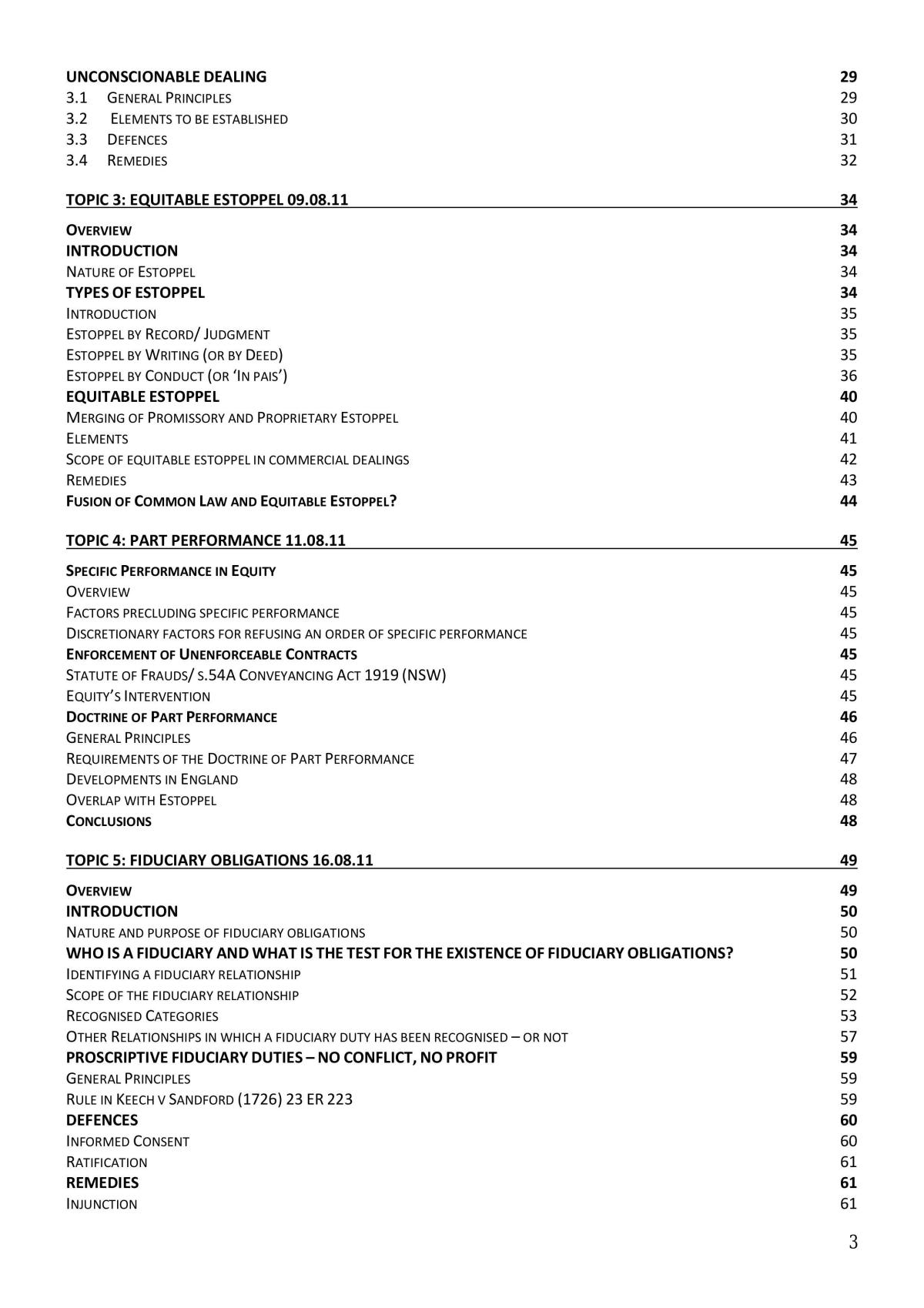 Equity and Trusts Complete Study Notes - 163 Pages - Page 3