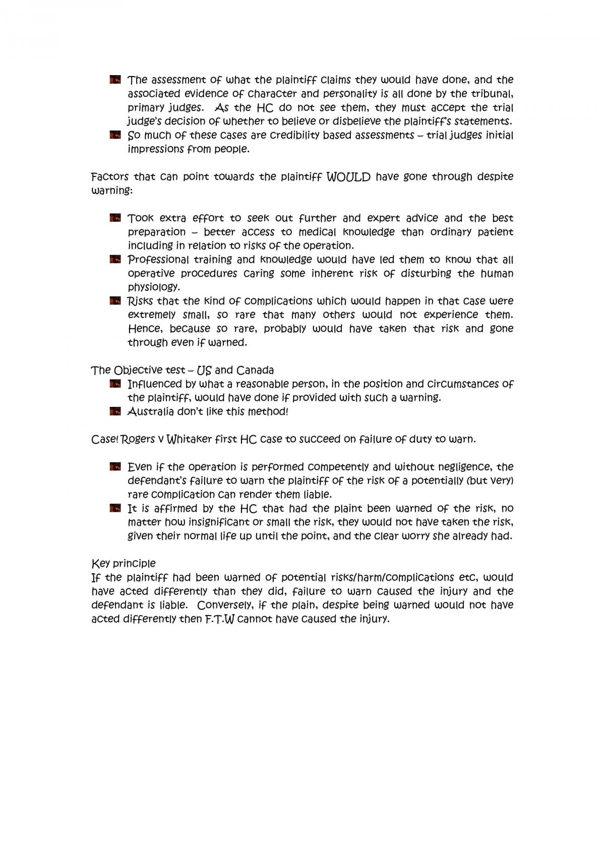 Torts 1 Notes On Causation - Page 15