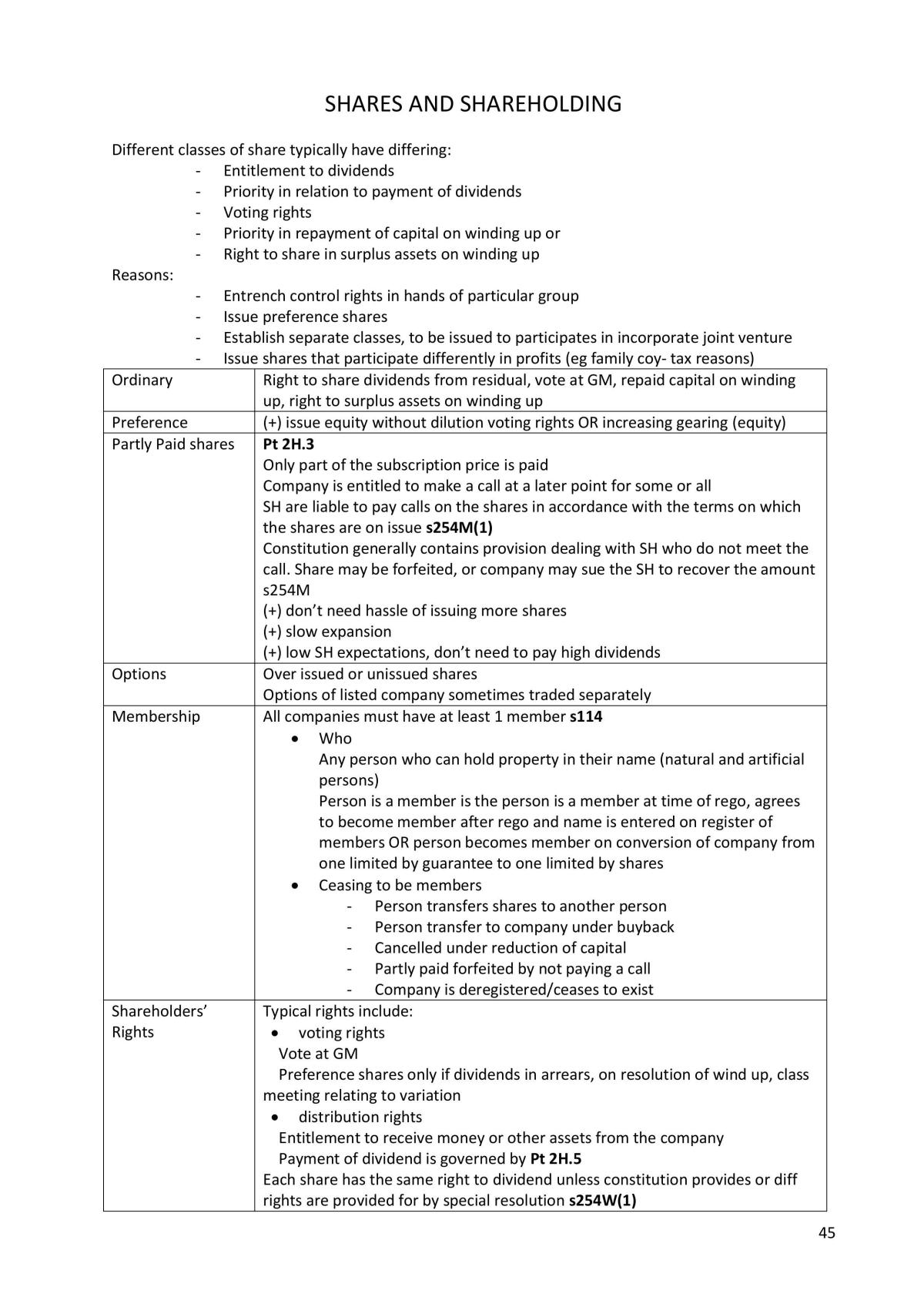 BLAW20001 Notes - Page 45