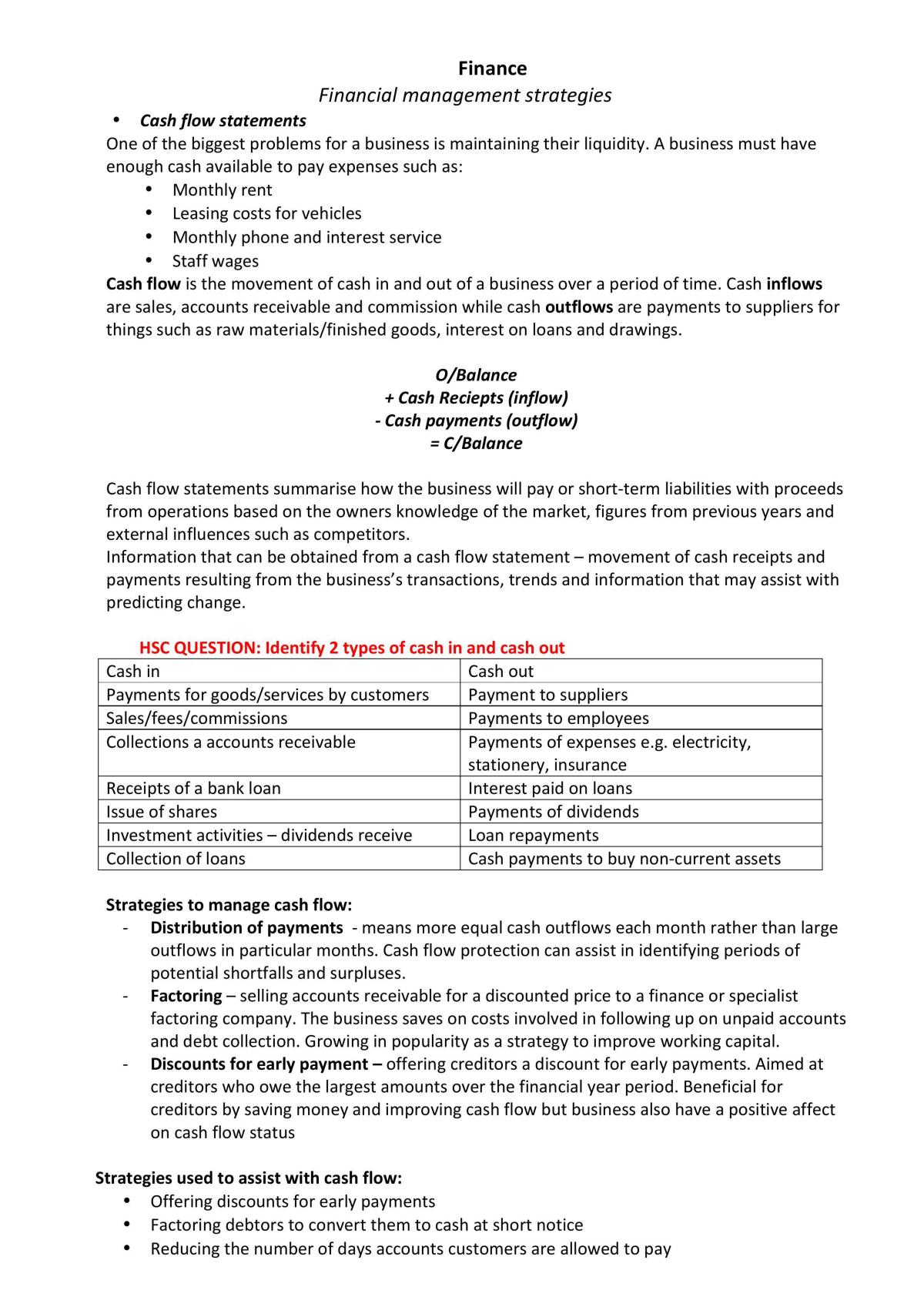 Finance Summary  - Page 27