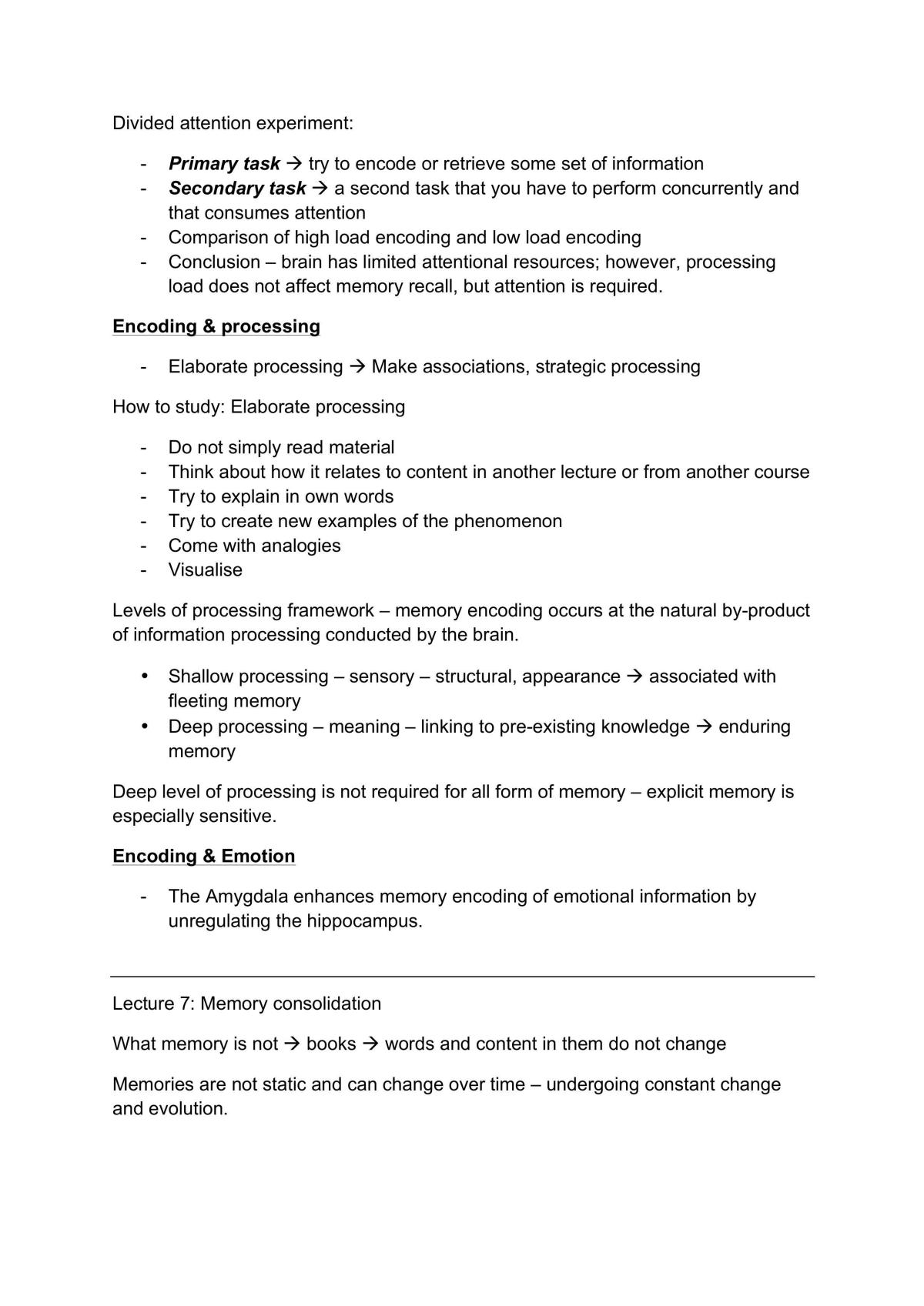 Mind, Brain and Behaviour 1 Study Notes - Page 15