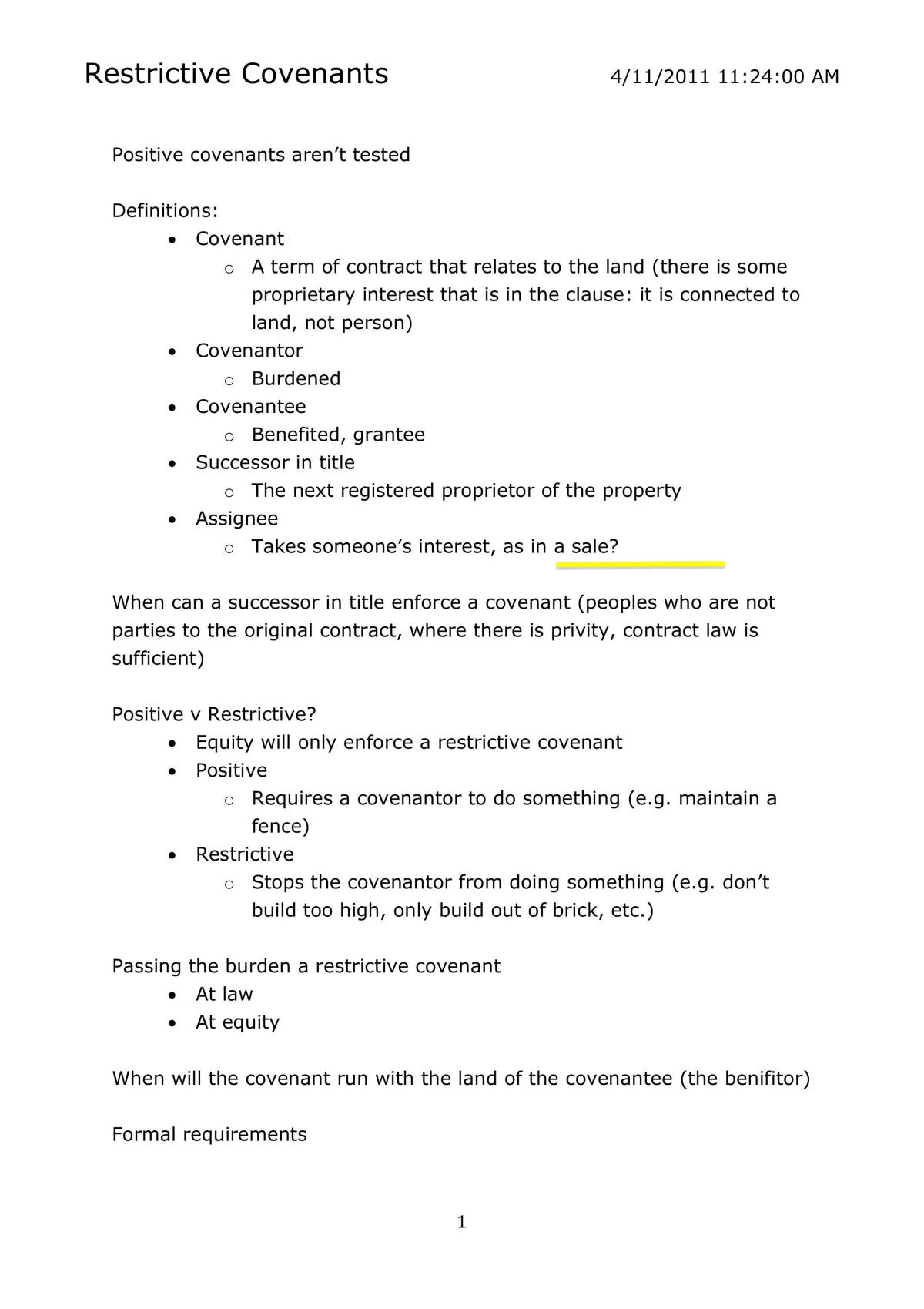 Complete Lecture Notes for the Subject Real Property  - Page 97