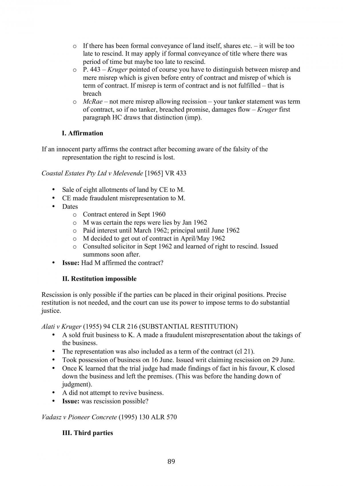 Torts & Contracts II Final Notes - Page 89