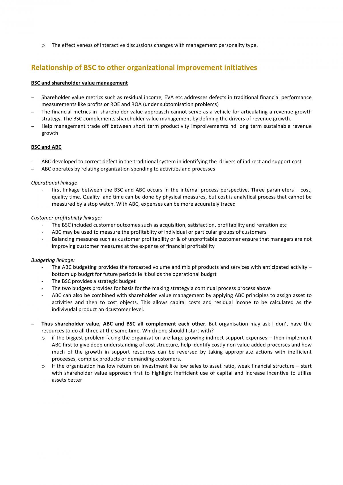 ACCT 3012 Management Accounting B Full Notes - Page 123