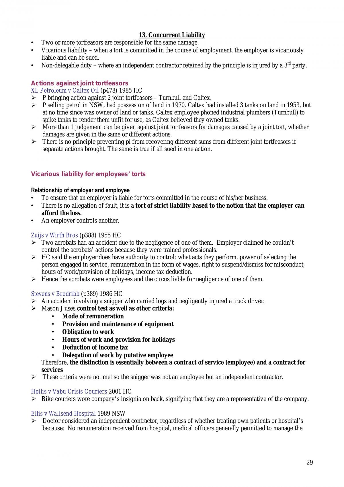 Torts Notes - Page 29