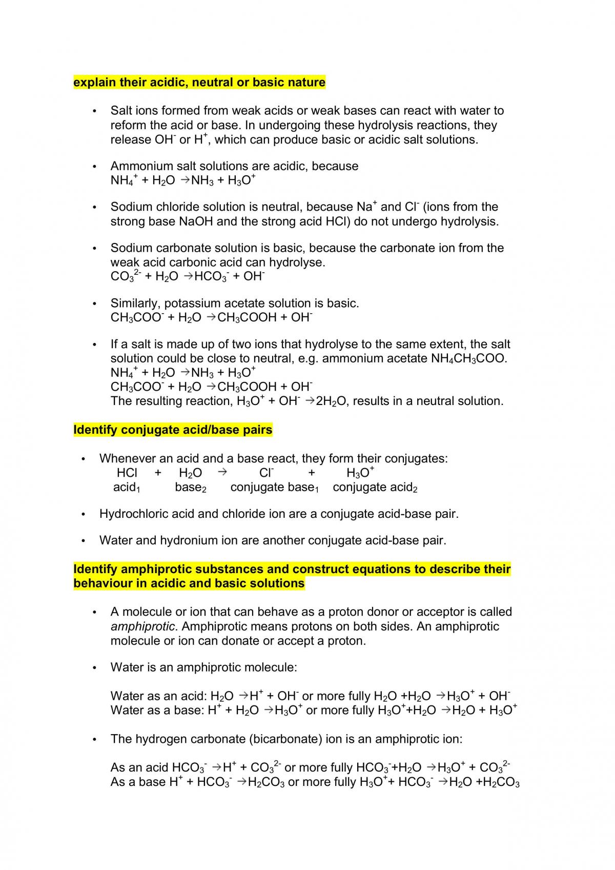 Chemistry Acidic Environment Syllabus Notes - Page 16