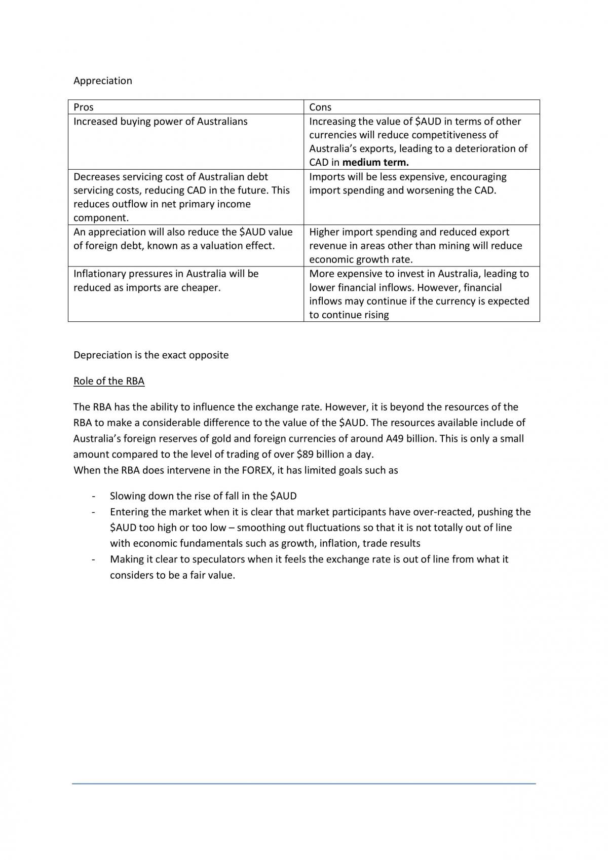 Economics Notes - Australia in the Global Eonomy - Page 21
