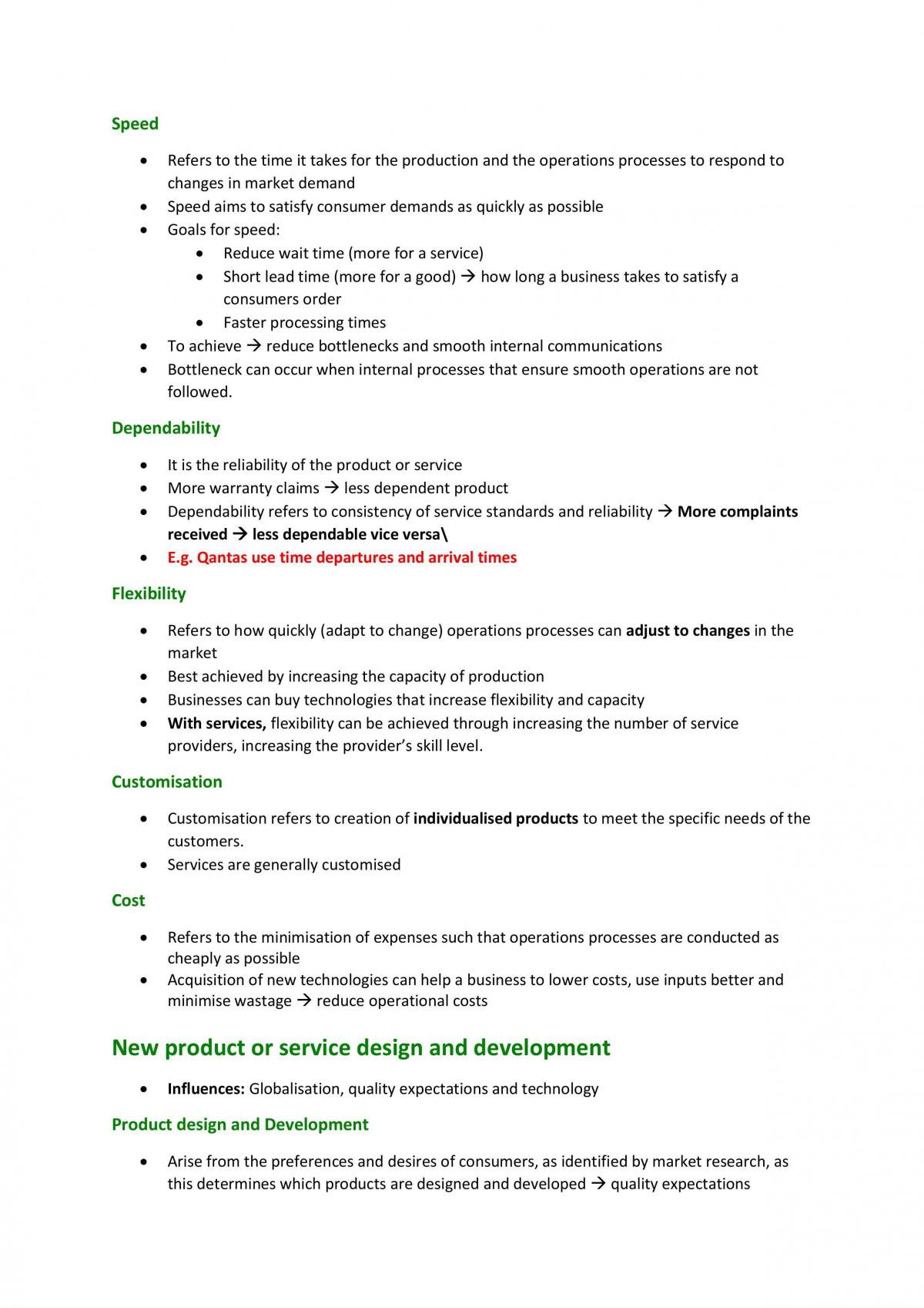 Business Studies: Operation Notes - Page 21