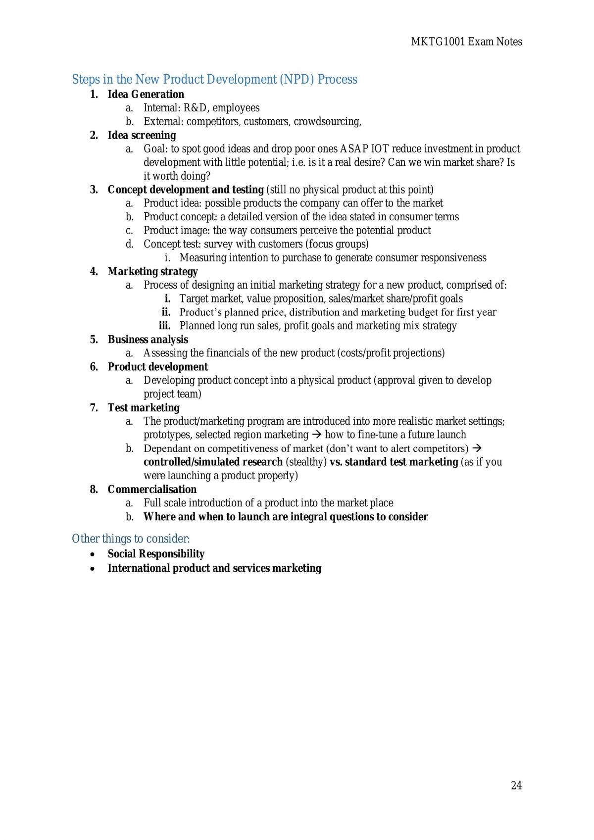 MKTG1001 Final Semester Notes - Page 24