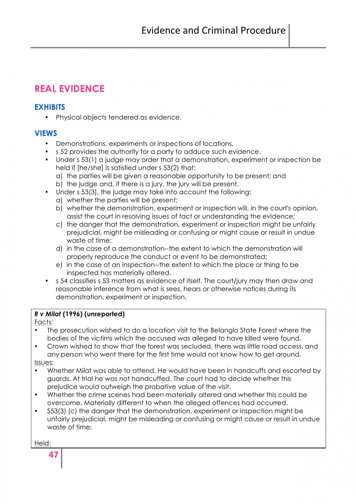 Complete Evidence Exam Notes - Page 47