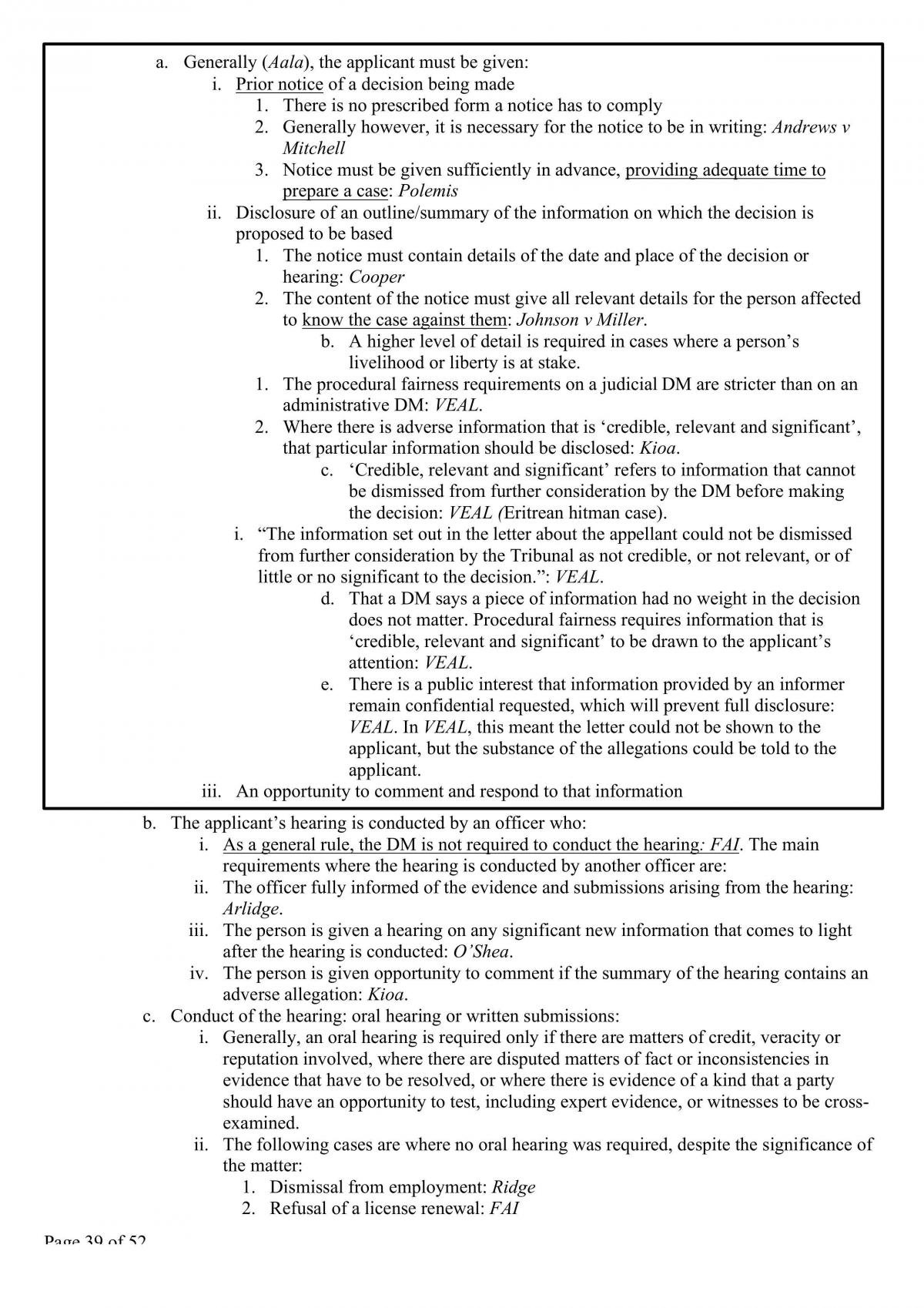 Administrative Law Course Notes  - Page 39
