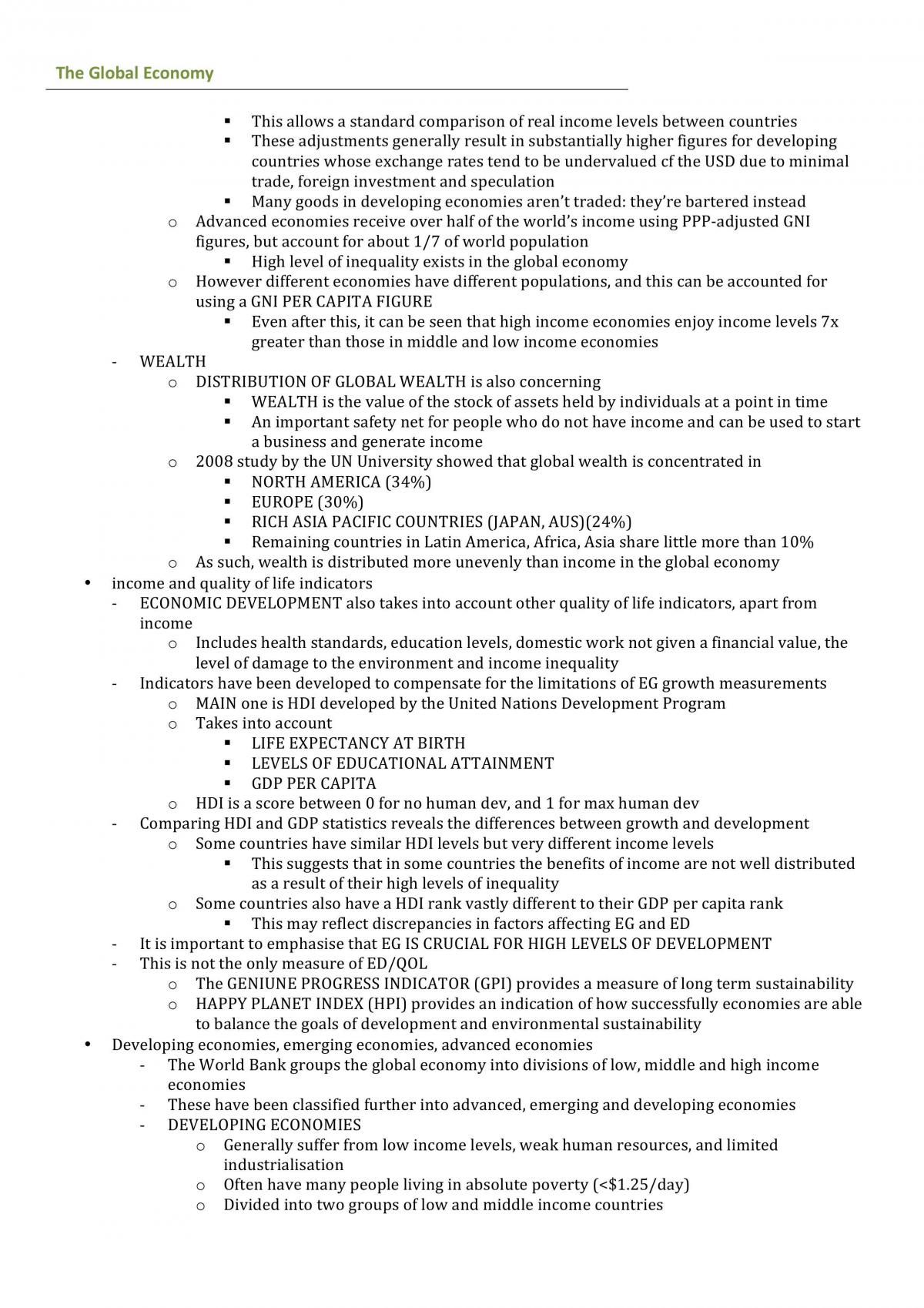 The Global Economy - Topic Notes - Page 17