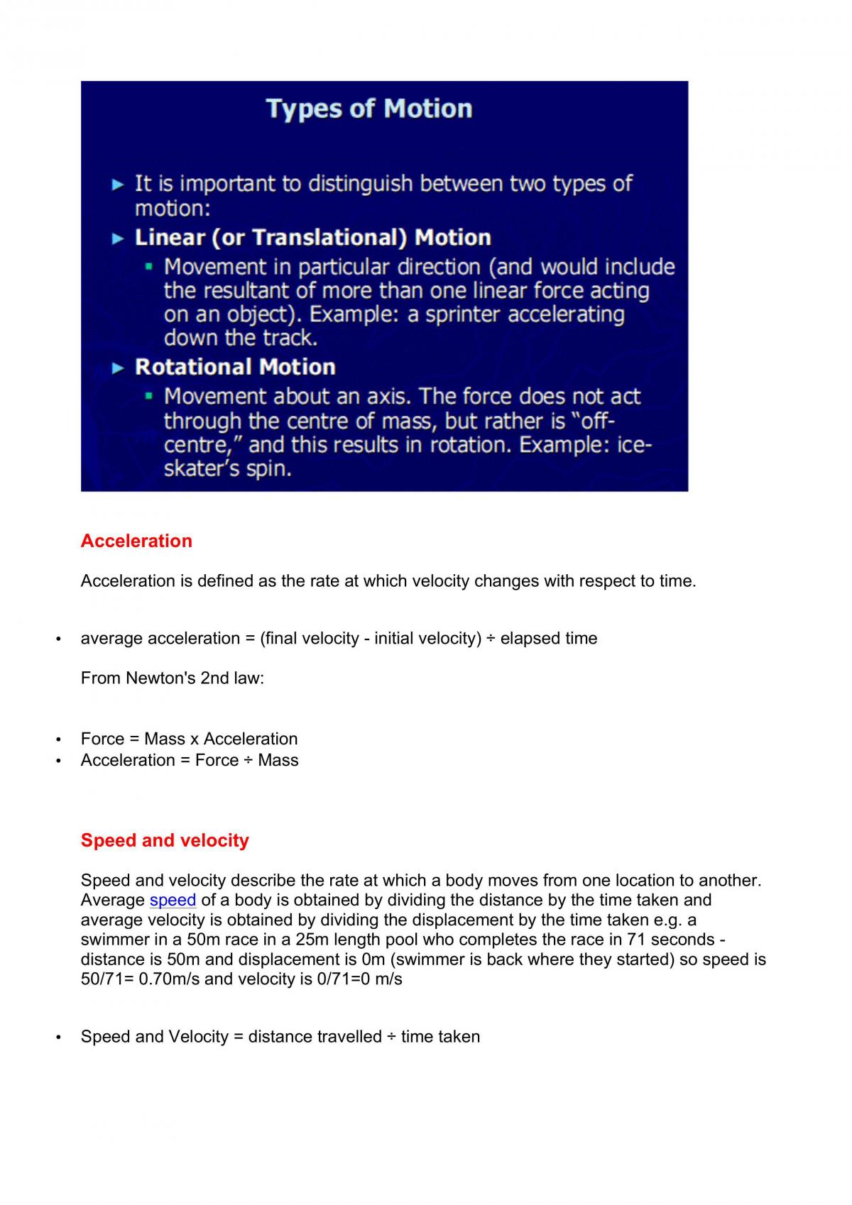 Study Notes Body in Motion - Page 15