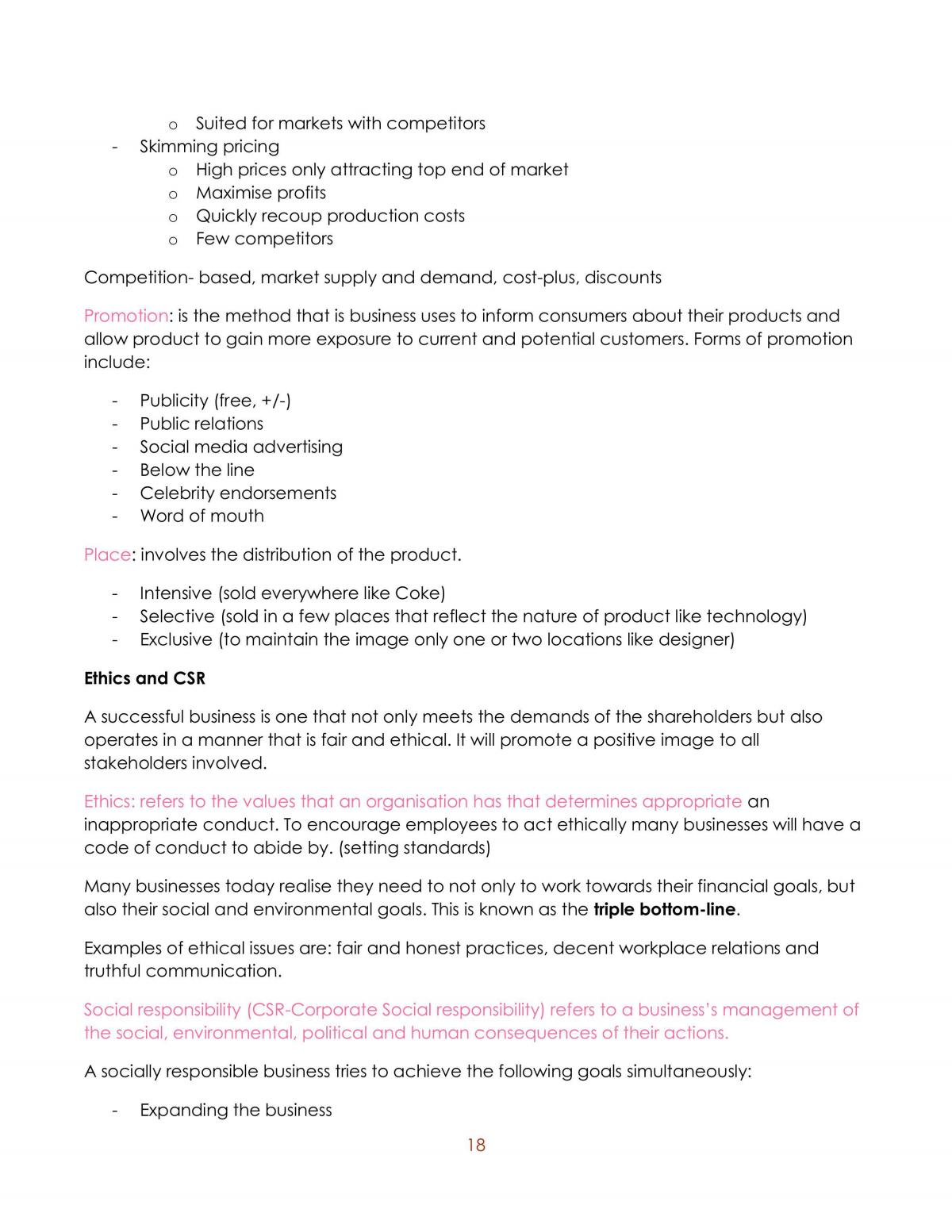 Preliminary Business Studies Notes - Page 18