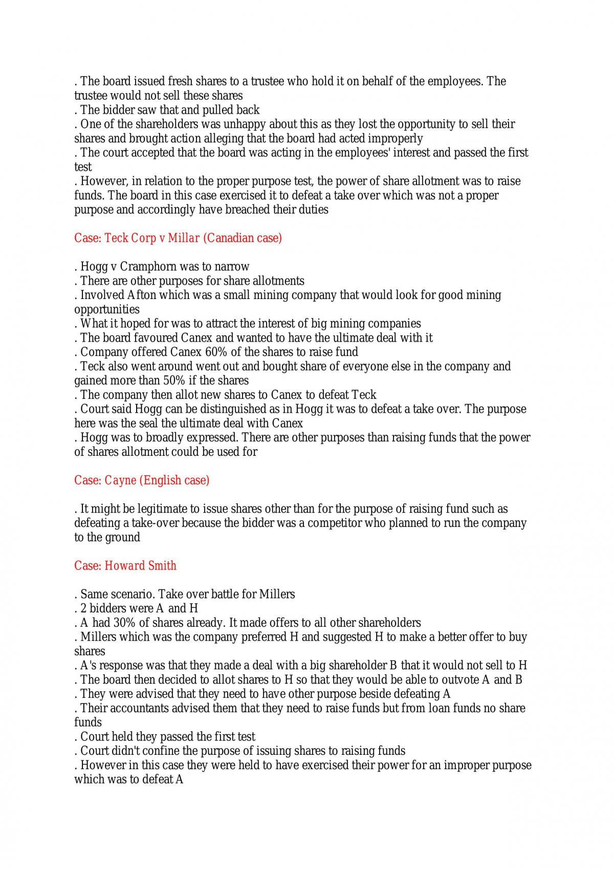 Case summaries and notes - Page 25