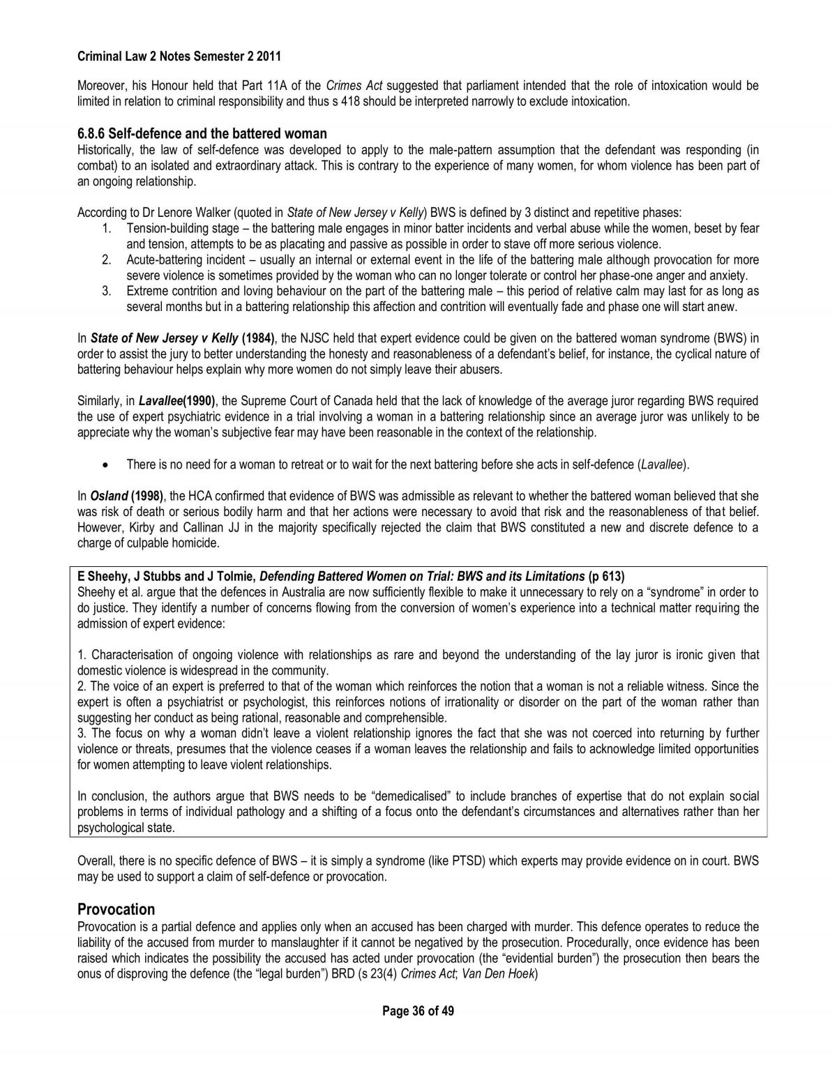 Criminal 2 Course Notes - Page 36