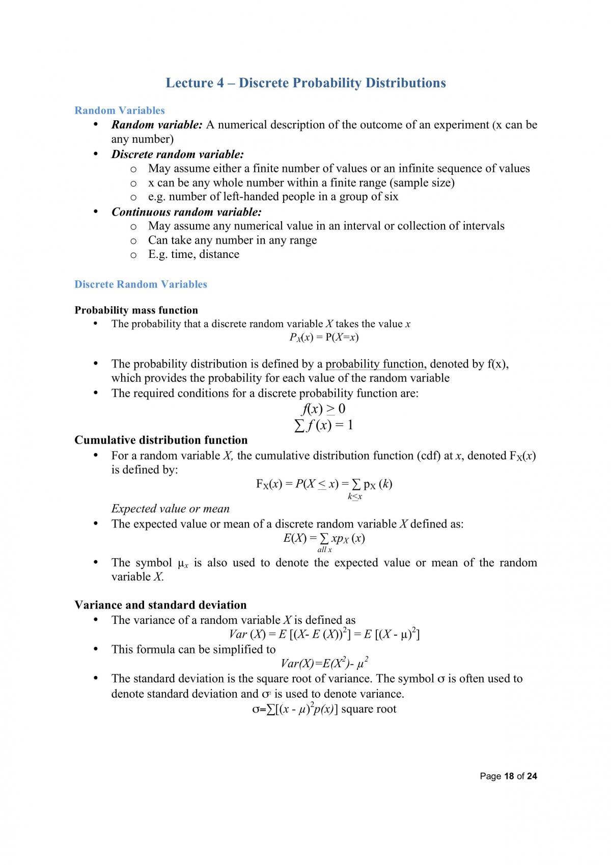 Business Stats Notes - Page 18