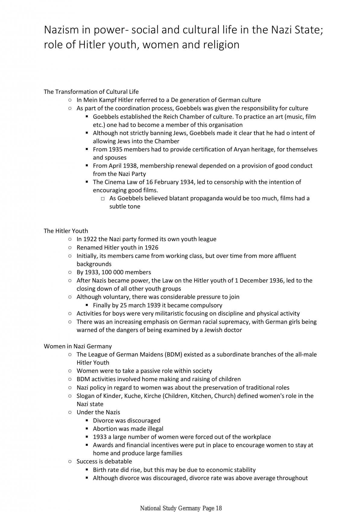 Full set of notes for Germany all dot points - Page 18