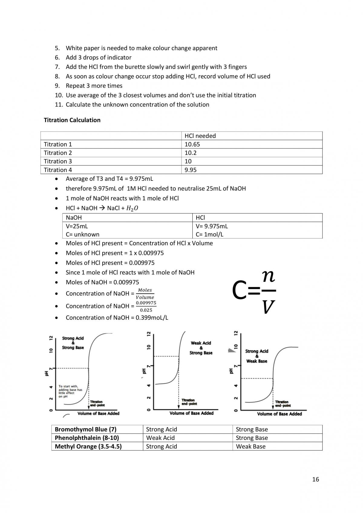 The Acidic Environment Study Notes - Page 16