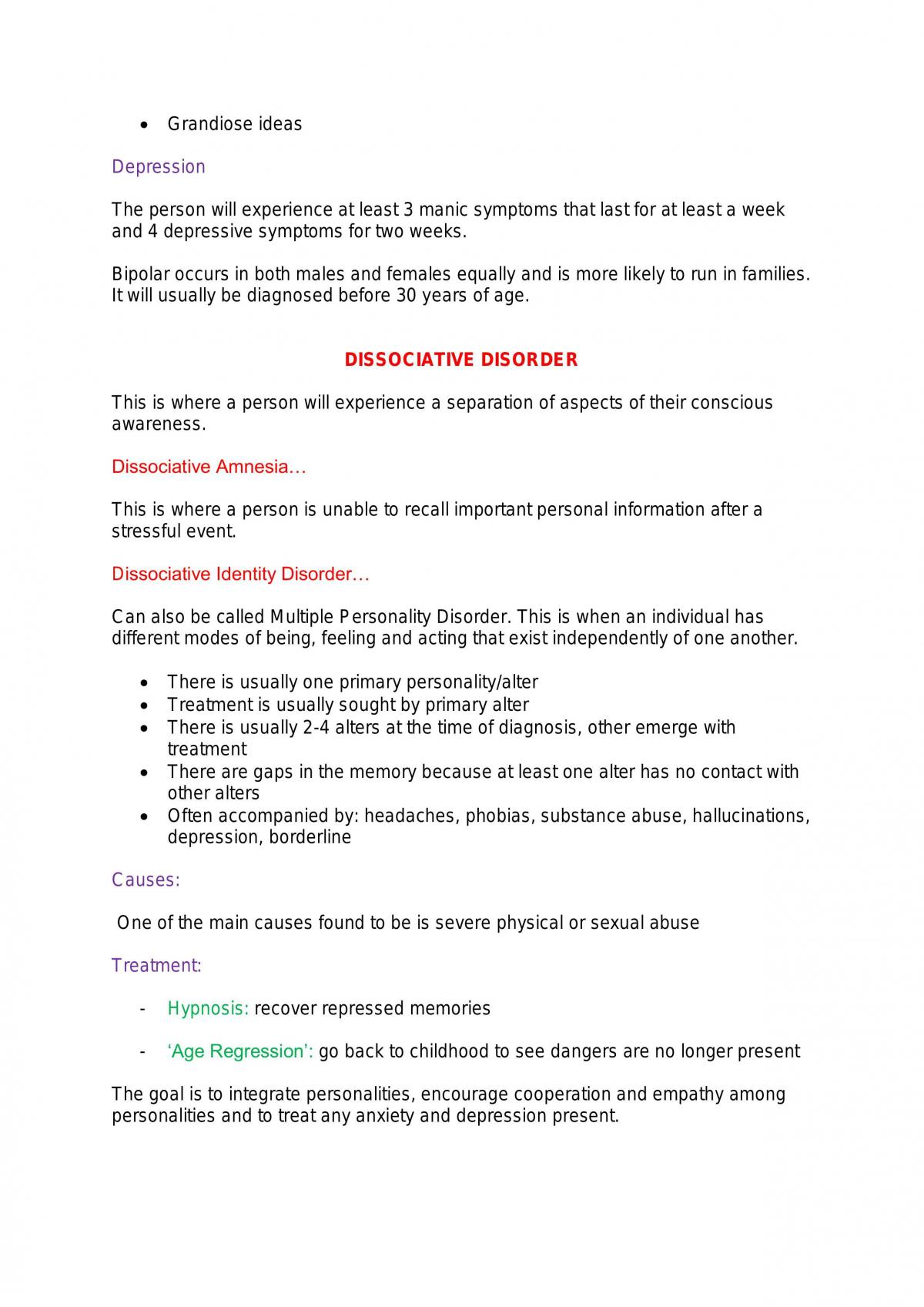 Psychology Notes Unit 2 - Page 14