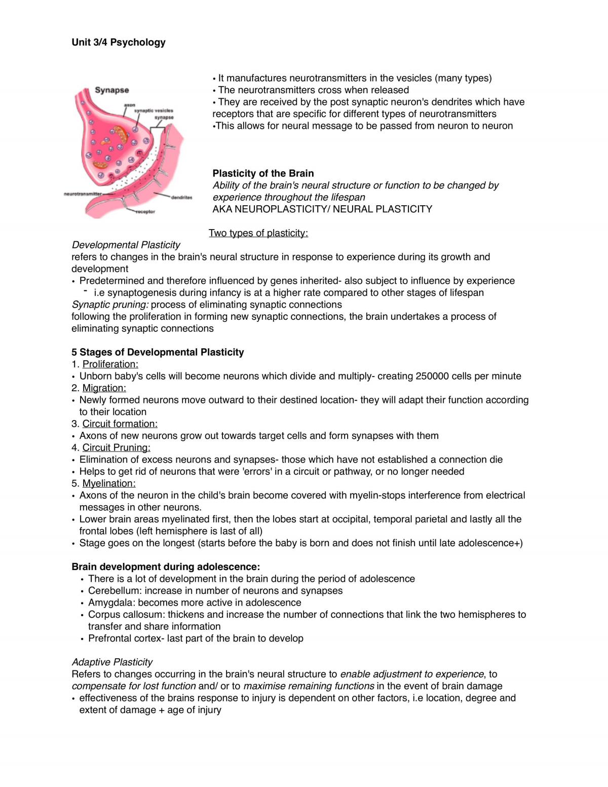 Unit 3/4 Notes Psychology  - Page 38