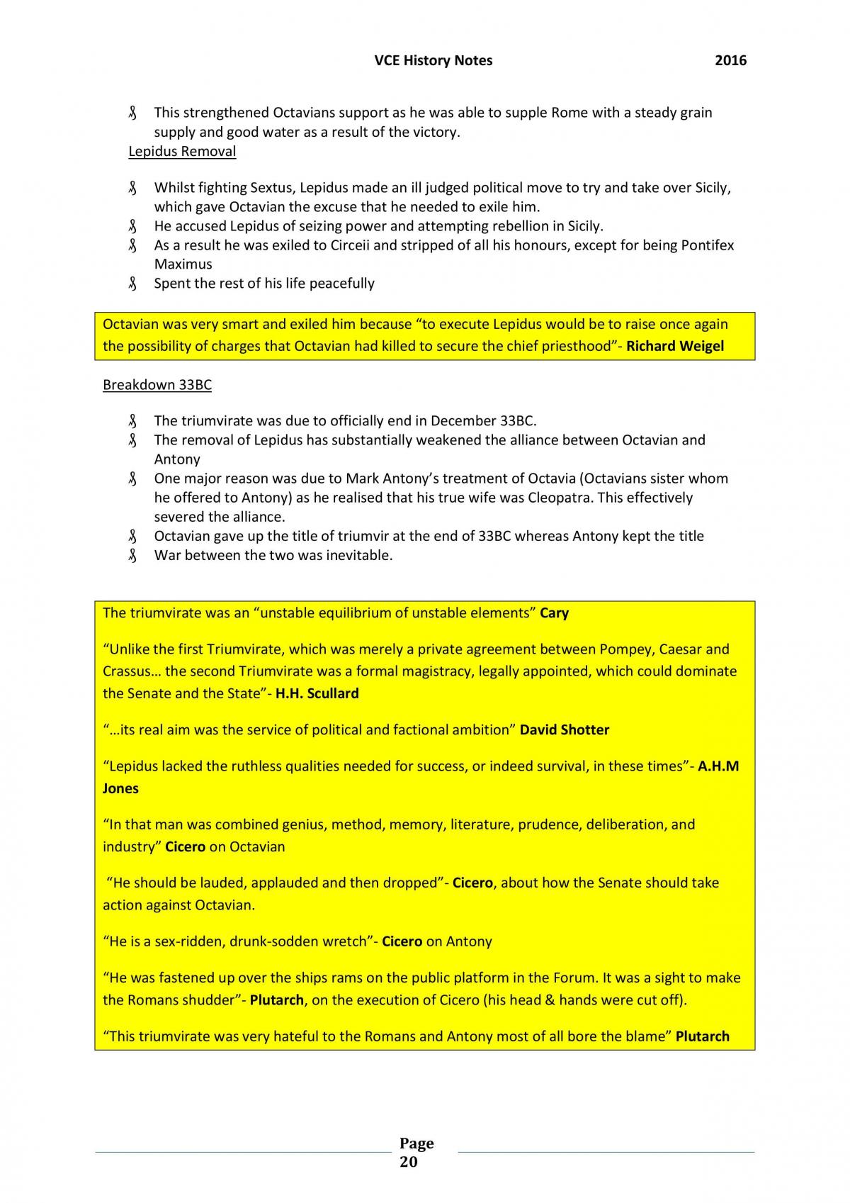 VCE History Notes 2016 - Page 21