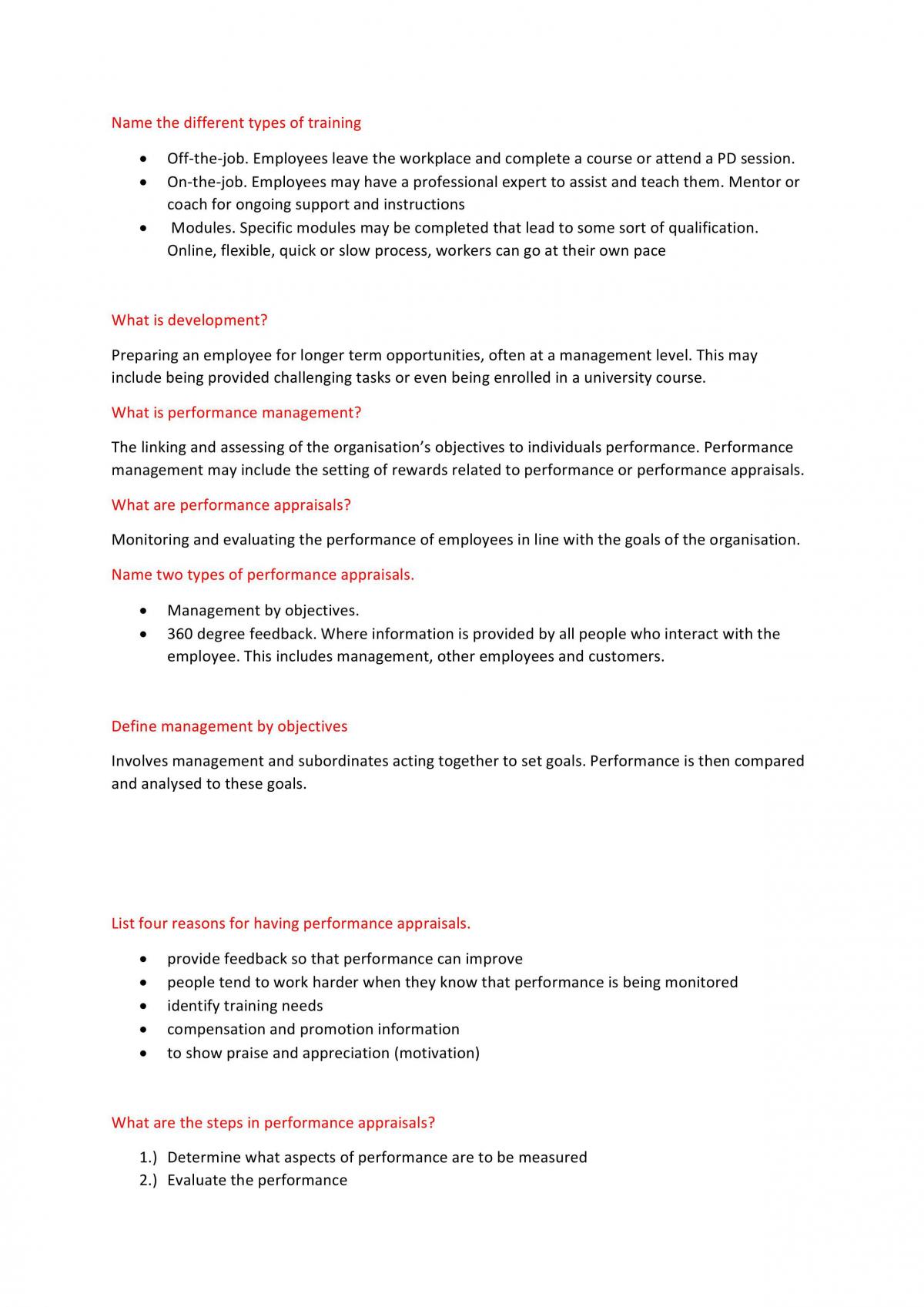 Business Management Units 3 and 4 Study Notes - Page 24