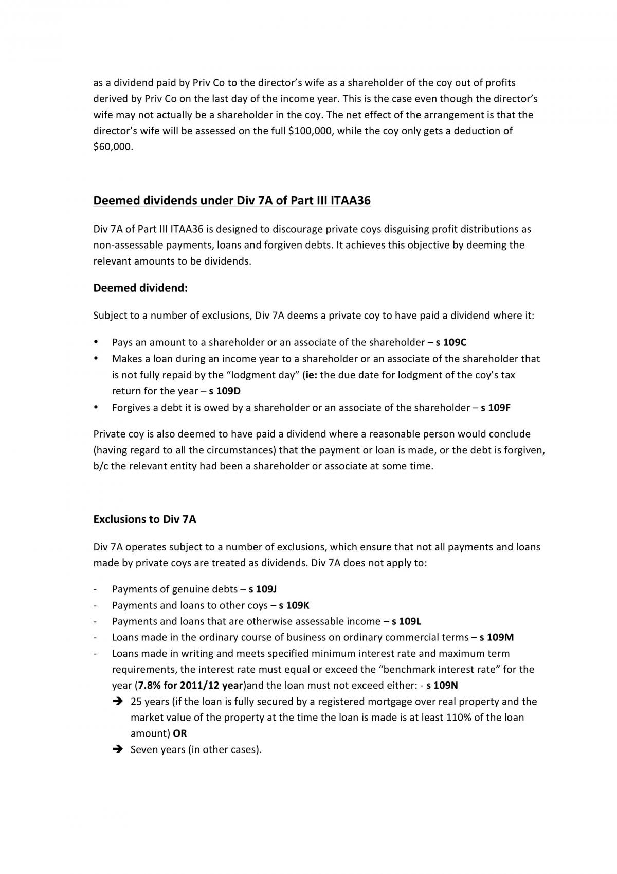 Taxation Law notes | LAWS7080 - Tax - Monash | Thinkswap