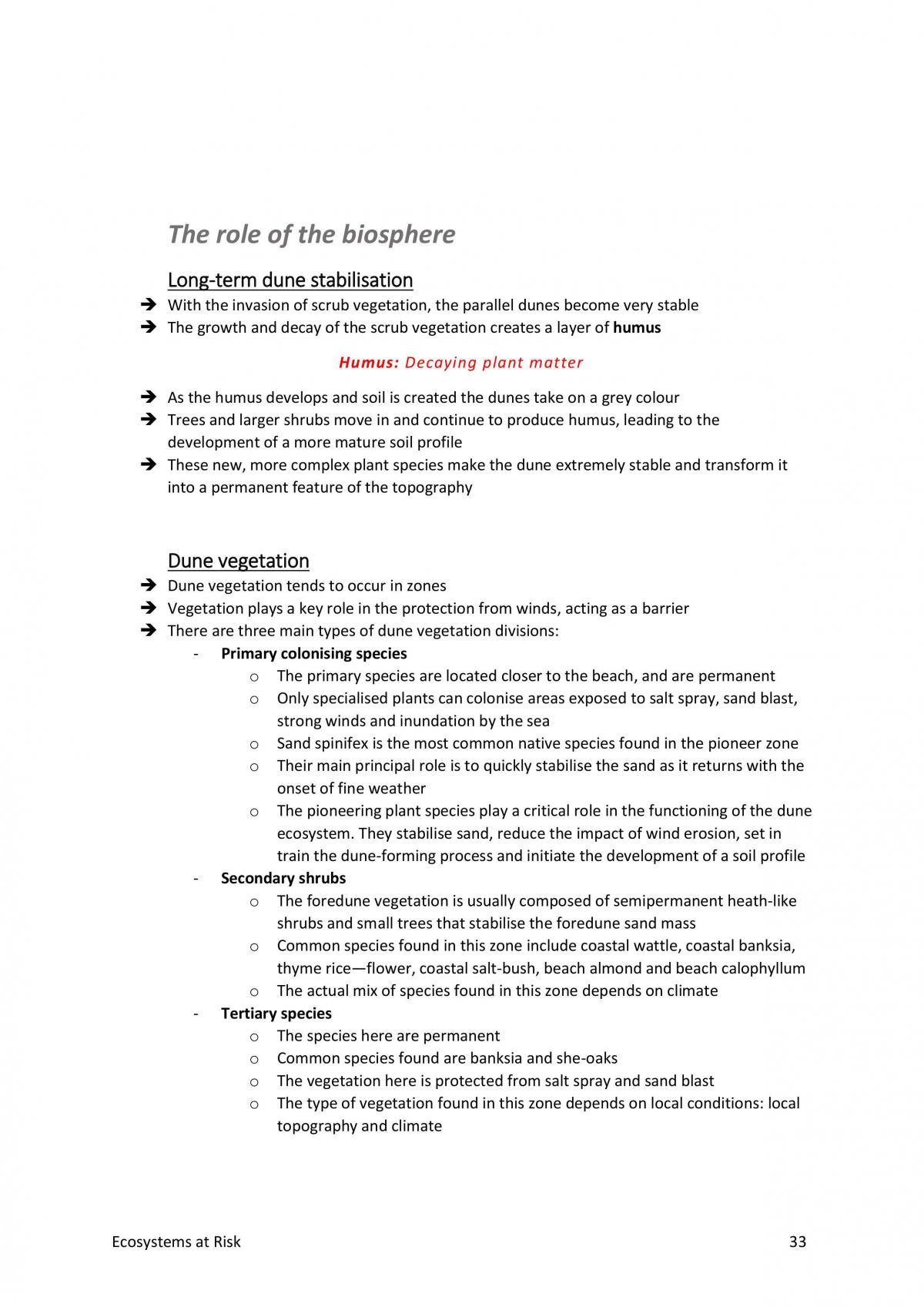 Sophisticated Ecosystems at Risk Notes - Page 33