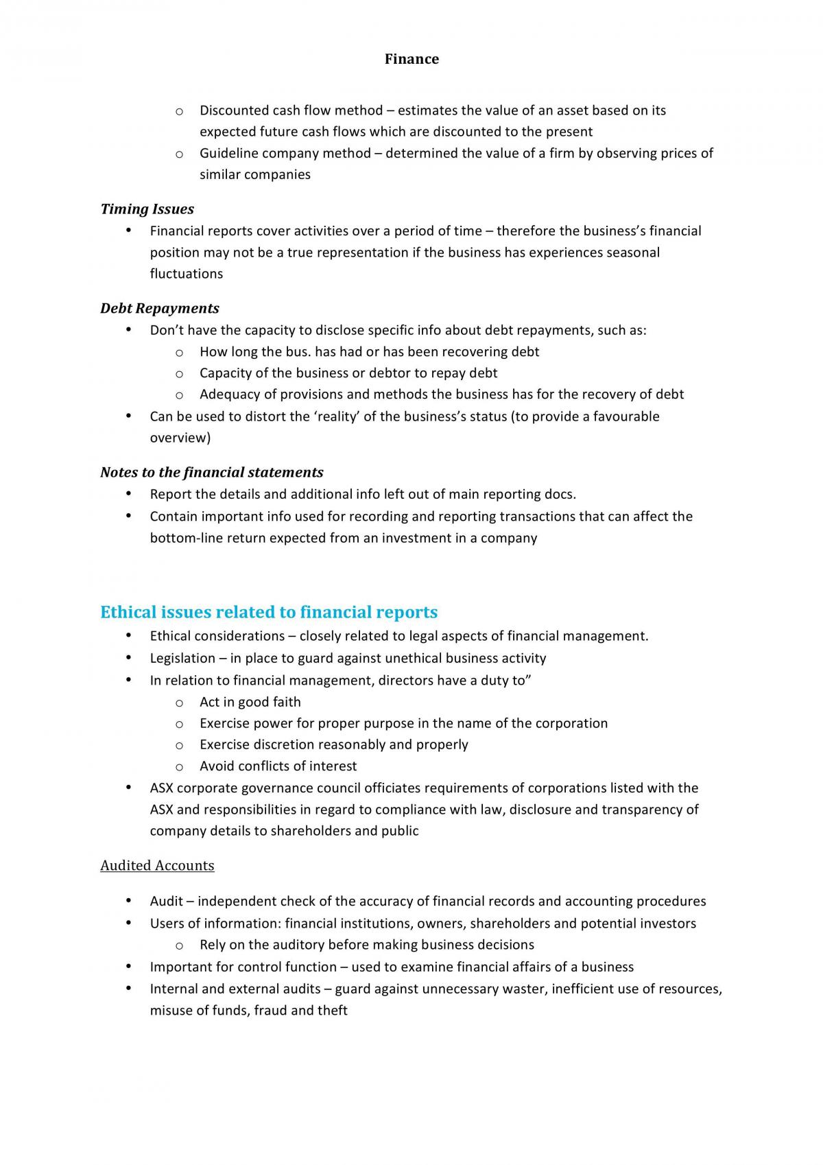 Finance Syllabus Notes - Page 18