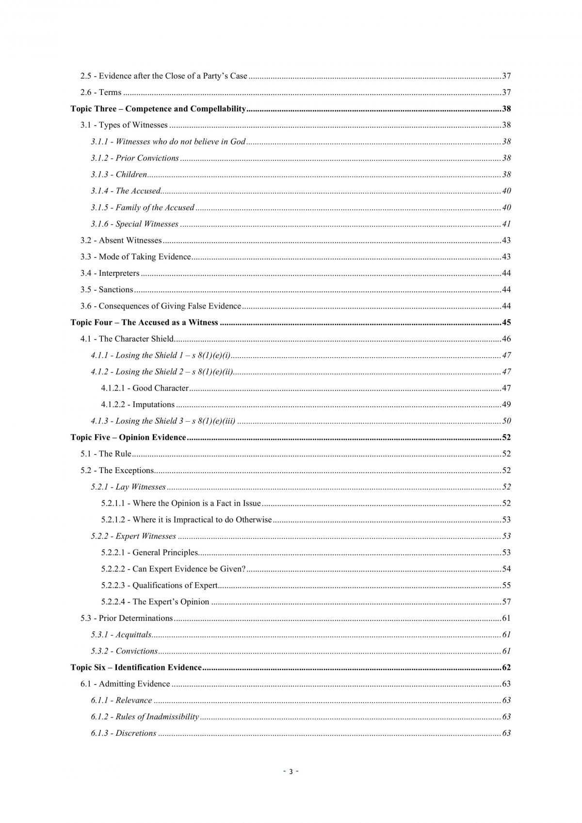 Complete Evidence Notes - Page 3