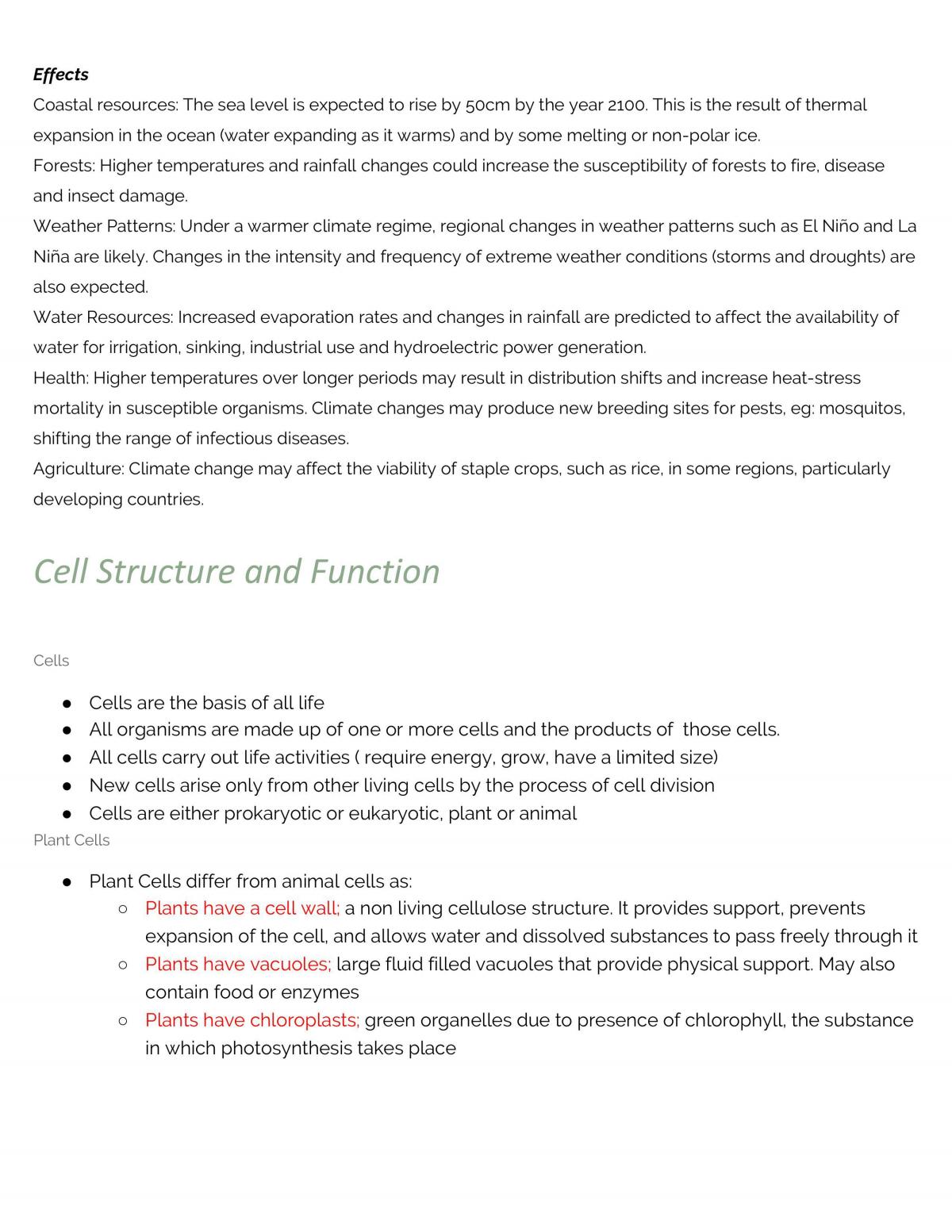 Biology Units 1 & 2 Notes - Page 15