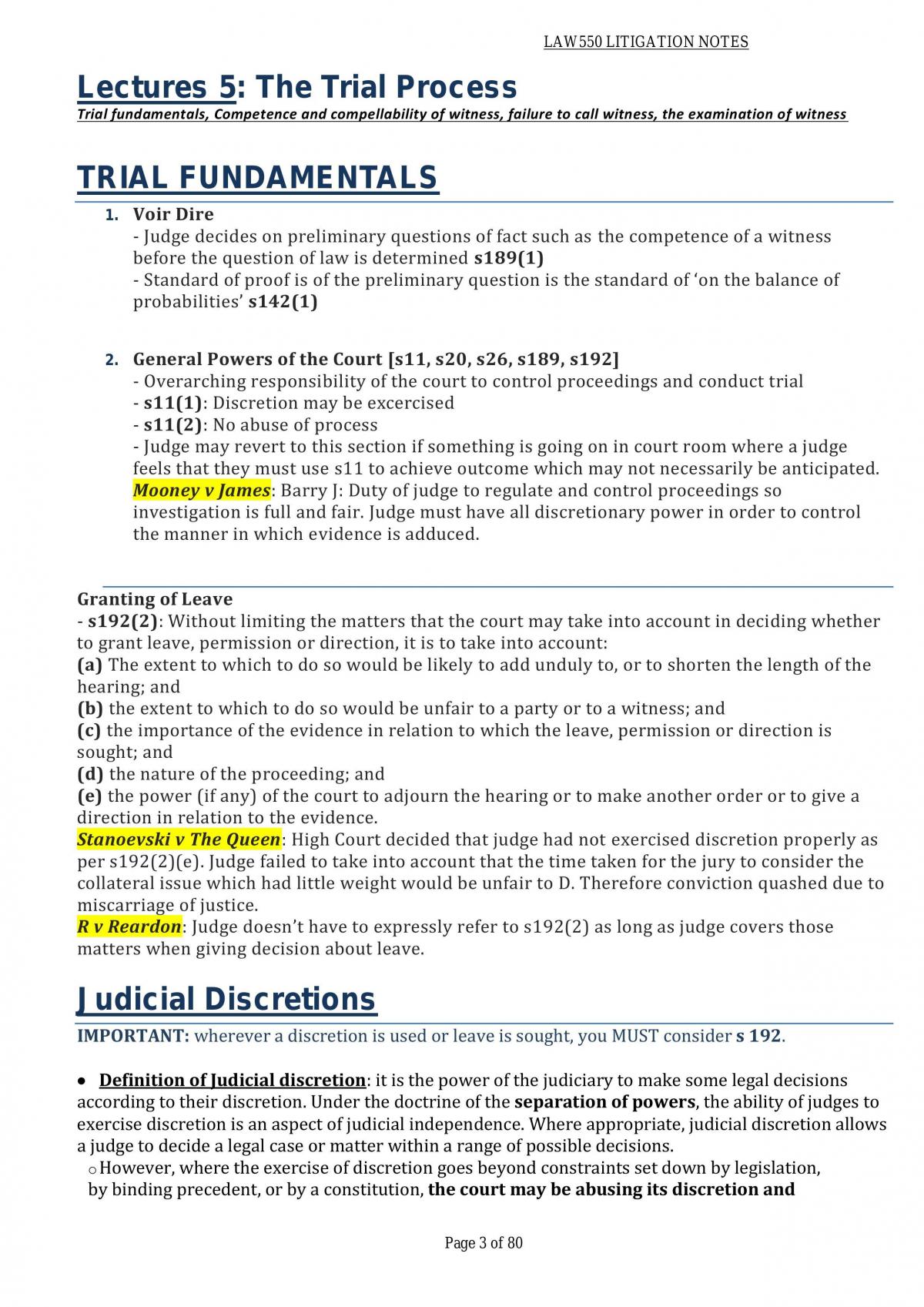 Litigation Notes (Evidence) - Page 3