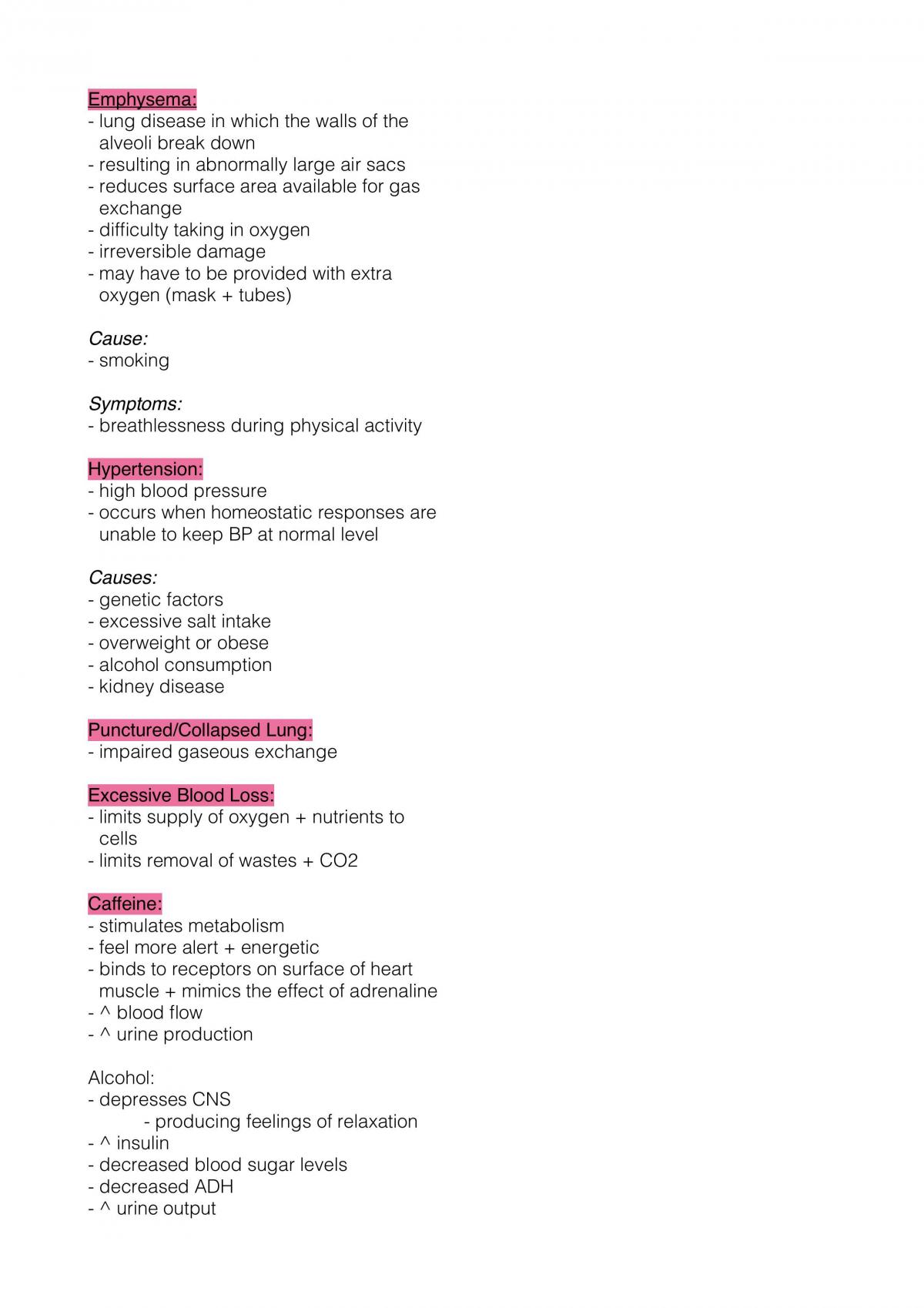 Completed Human Biology 3A/3B Notes - Page 44