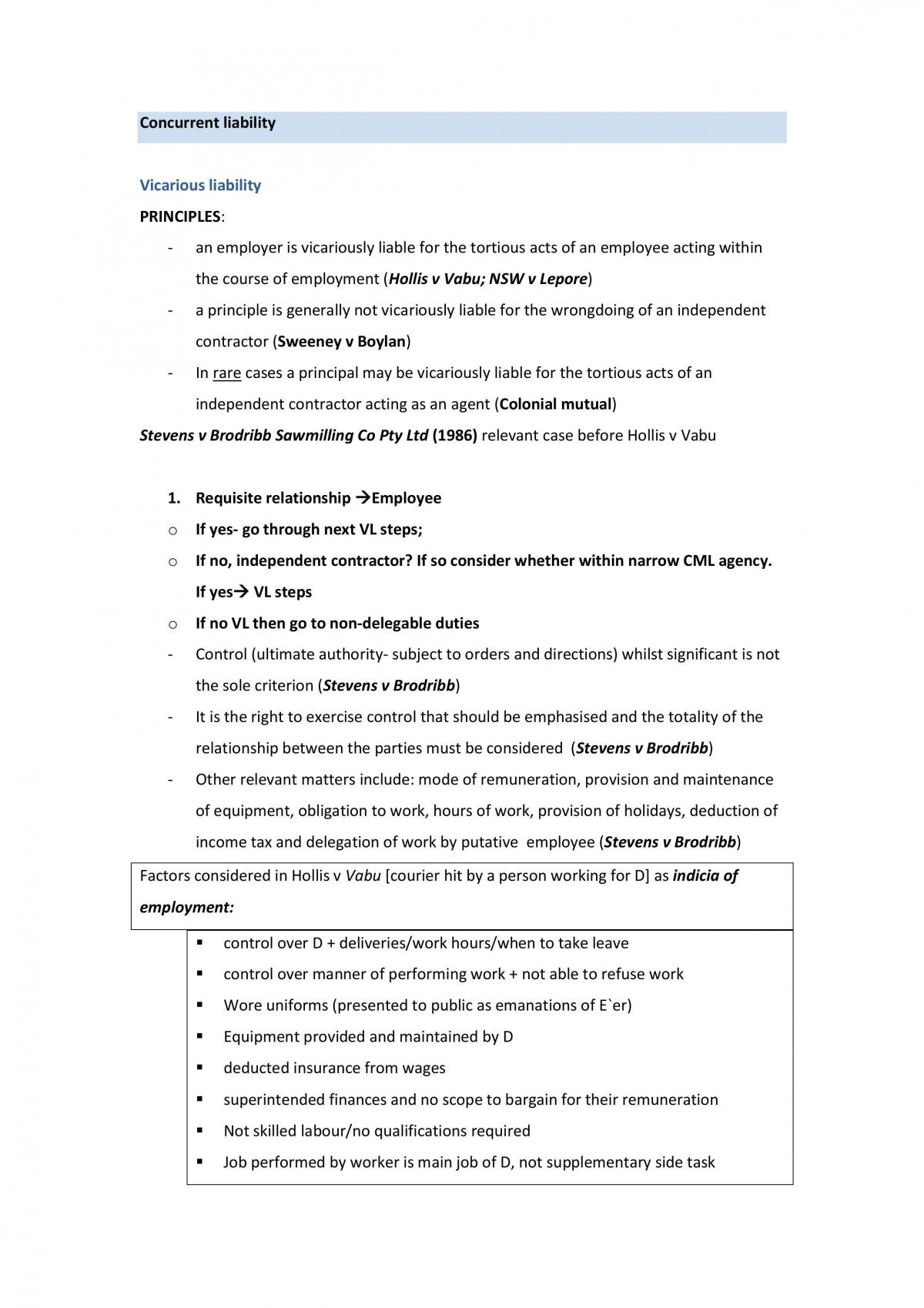 Torts exam notes - Page 26