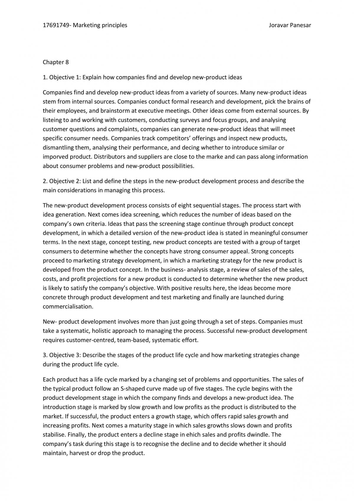 Marketing Principles Full notes - Page 16