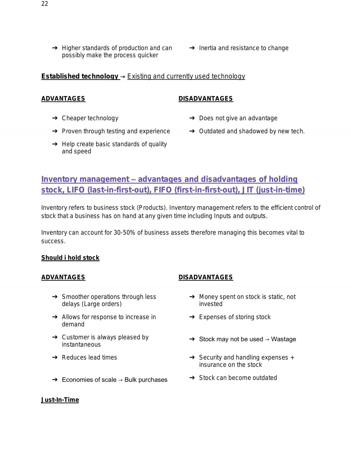 Business studies - Operations Notes - Page 22