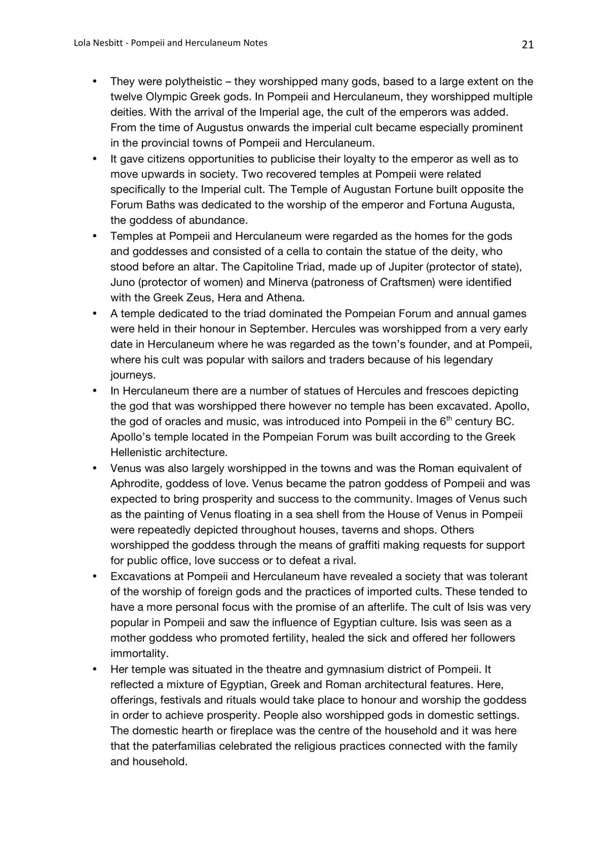 Core Study: Pompeii and Herculaneum Notes - Page 21