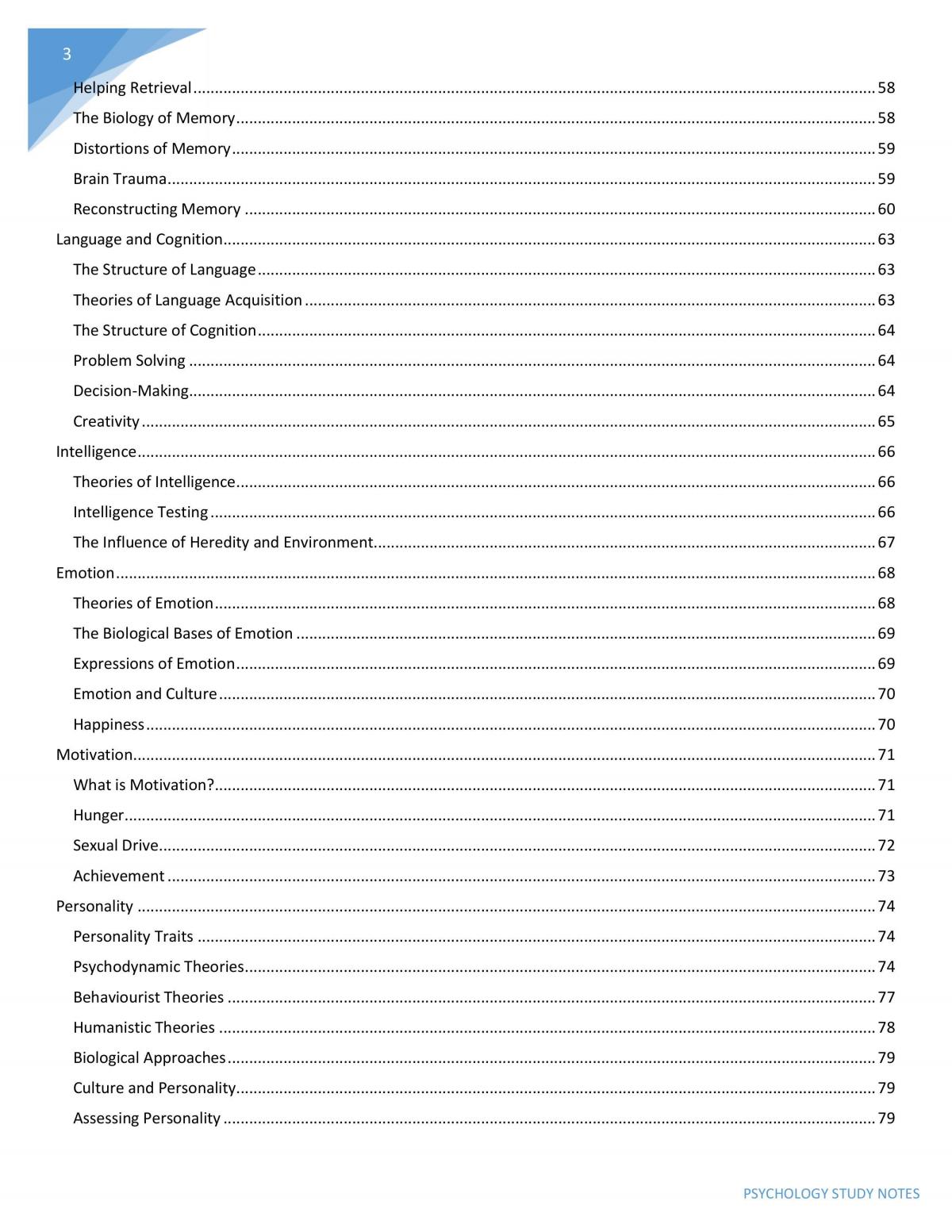 Complete Course Psychology Study Notes 2019 - Page 4