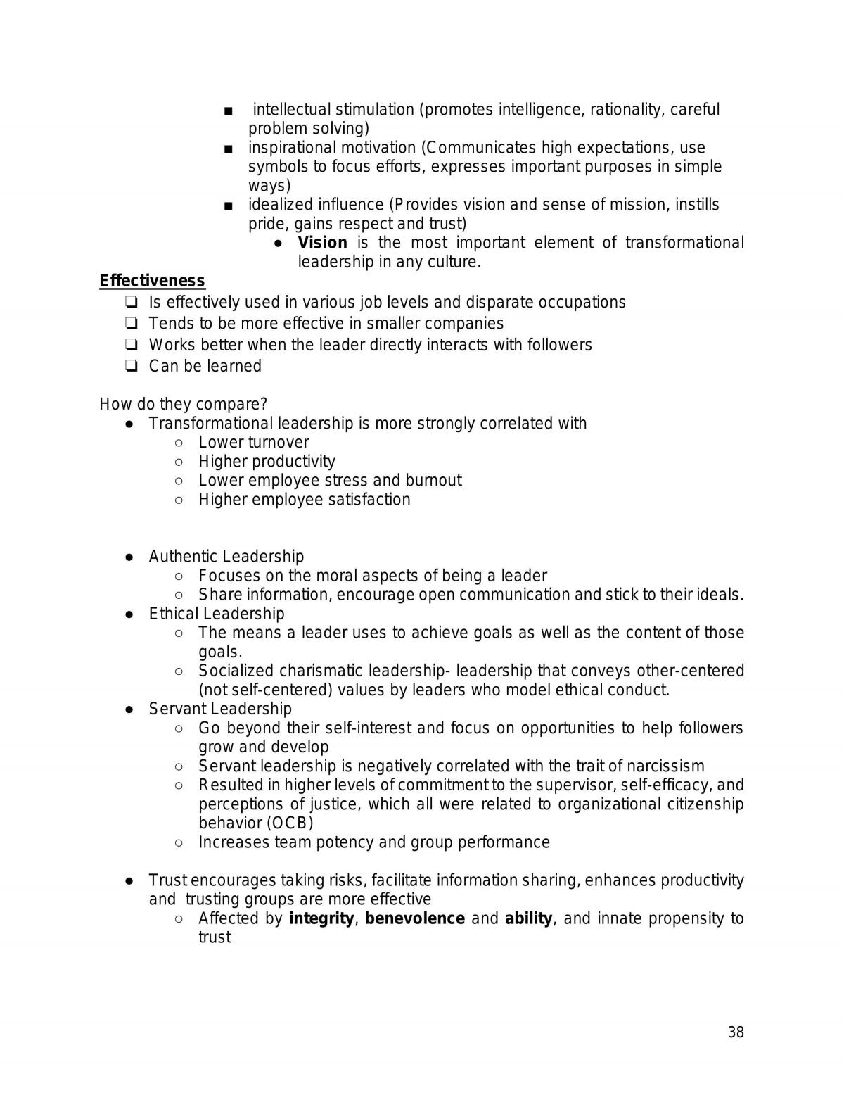 Full study revision notes for Organisational Behavior - Page 39