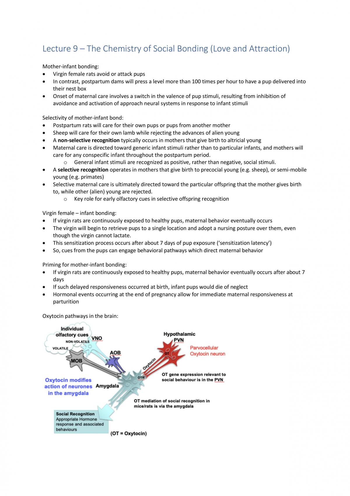 Hormones and Behaviour Full Notes - Page 60