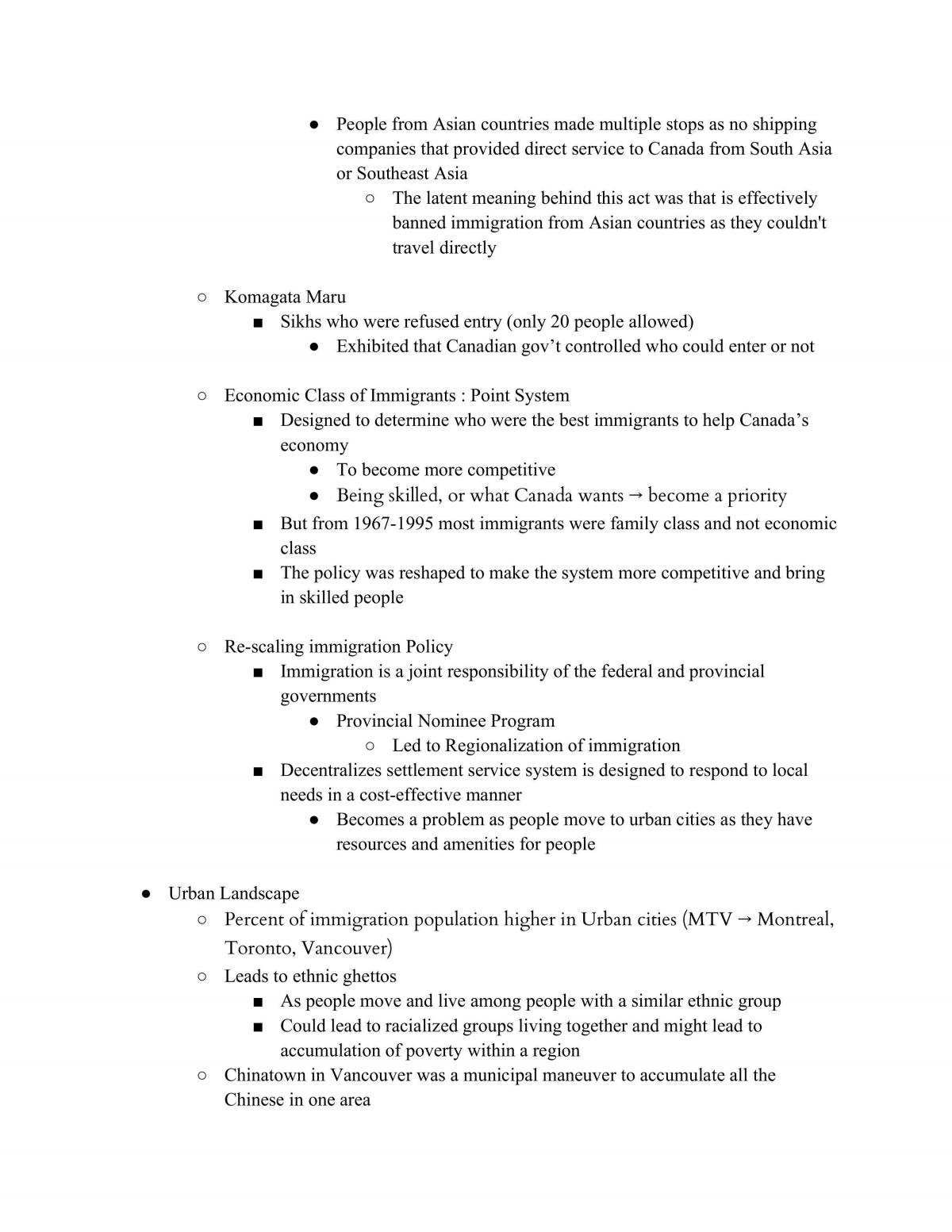 GGR 111 (Human Geography) - Study Notes - Page 37