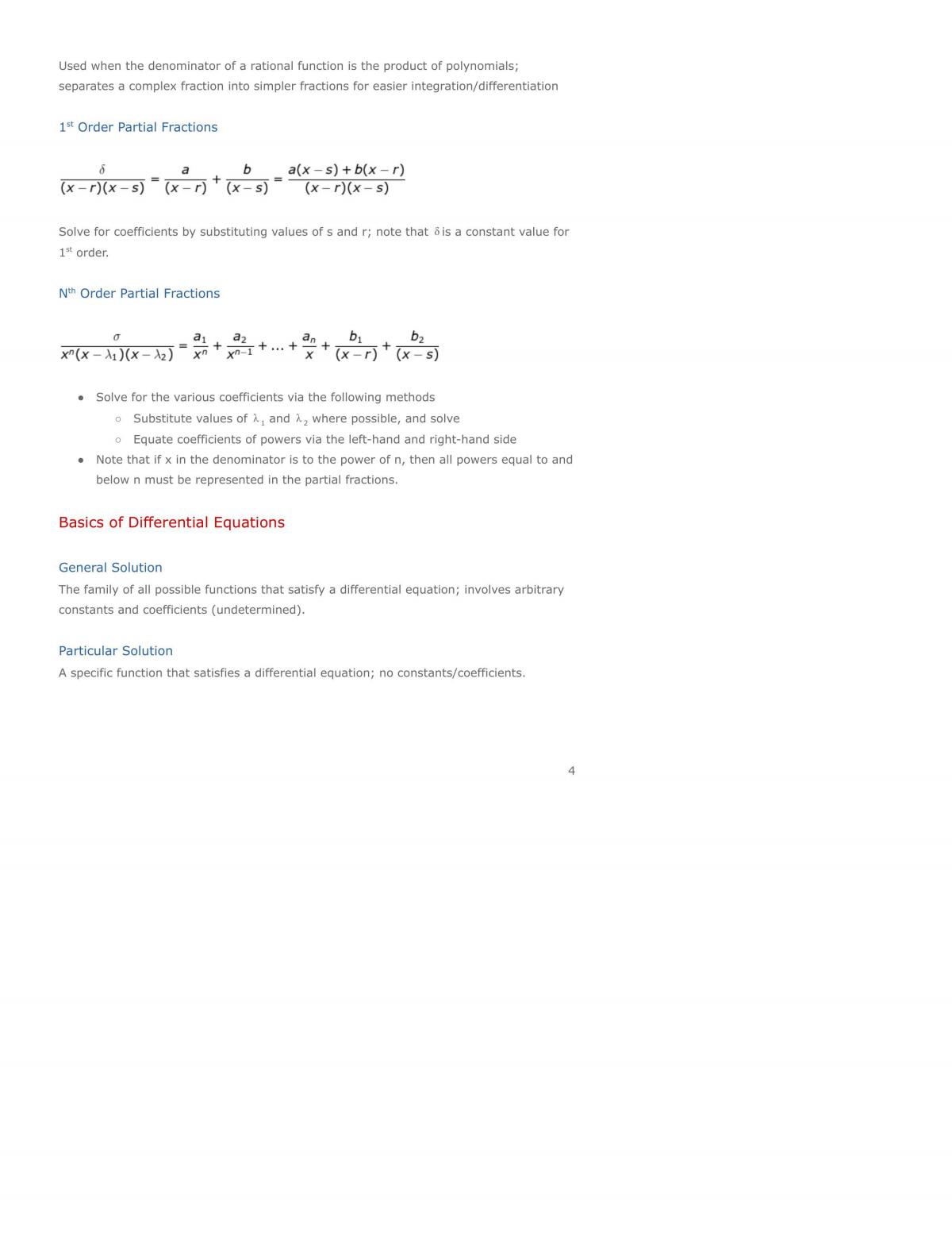 Ordinary Differential Equations Complete Course Notes - Page 4