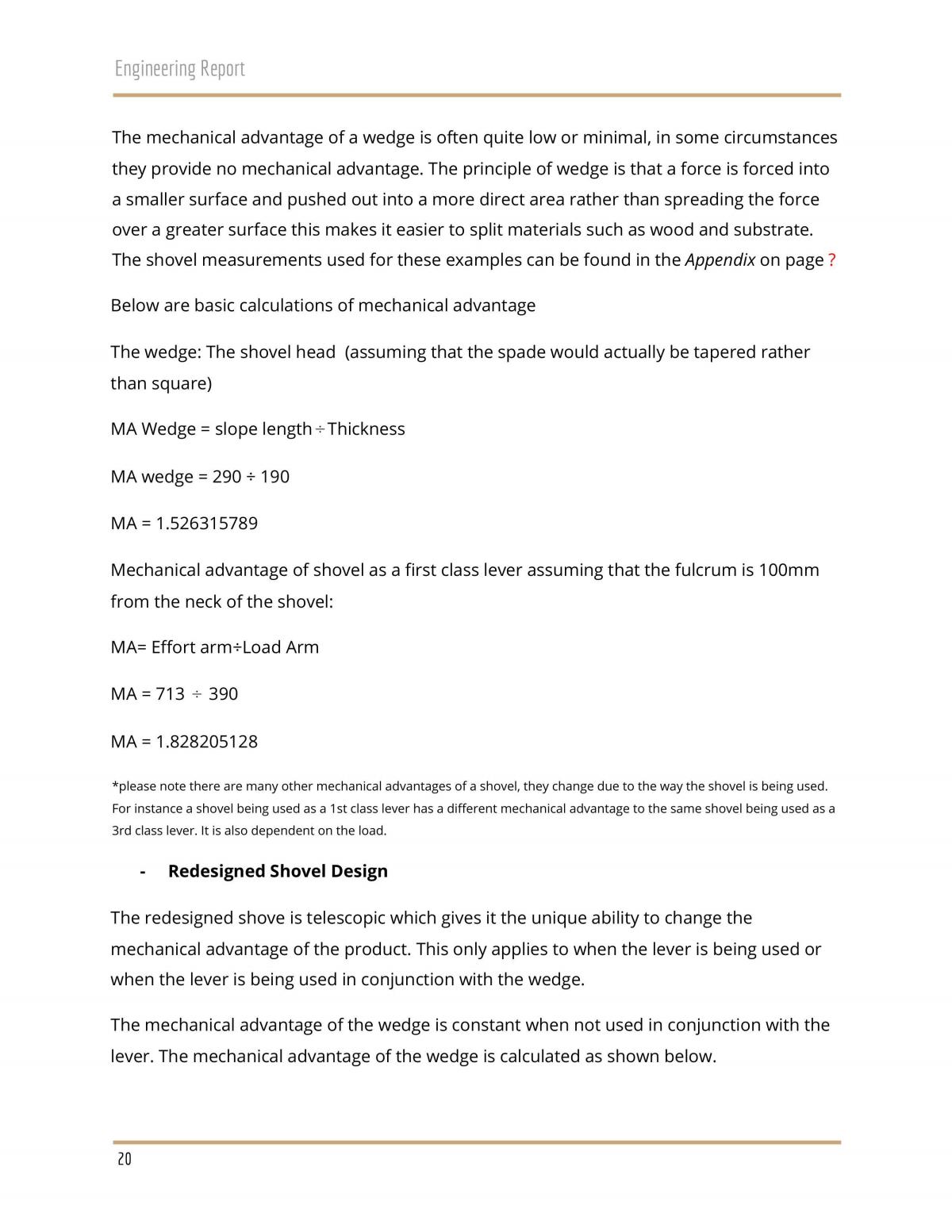 Shovel Engineering Report  - Page 20